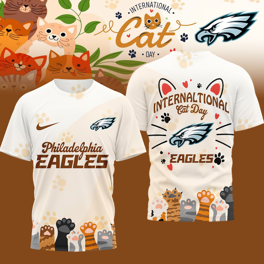 Philadelphia Eagles | Premium NFL International Cat Day 3D Shirt HI
