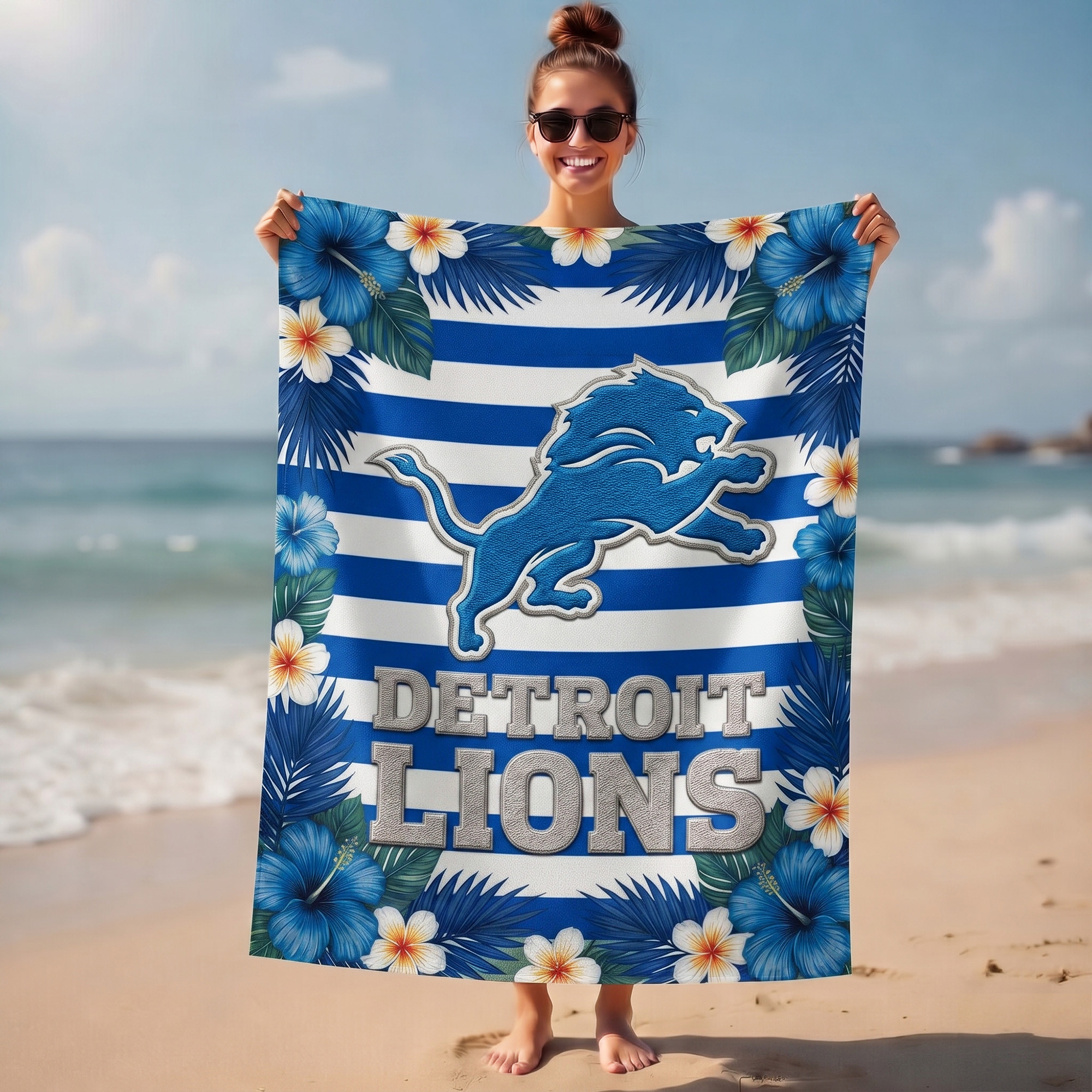 Detroit Lions | Premium NFL Tropical Beach Towel NY