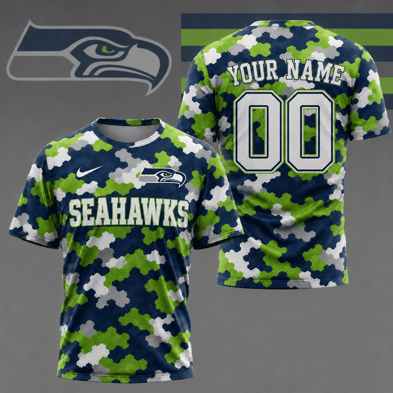 Seattle Seahawks | Premium NFL Game Day Camo 3D Shirt NY