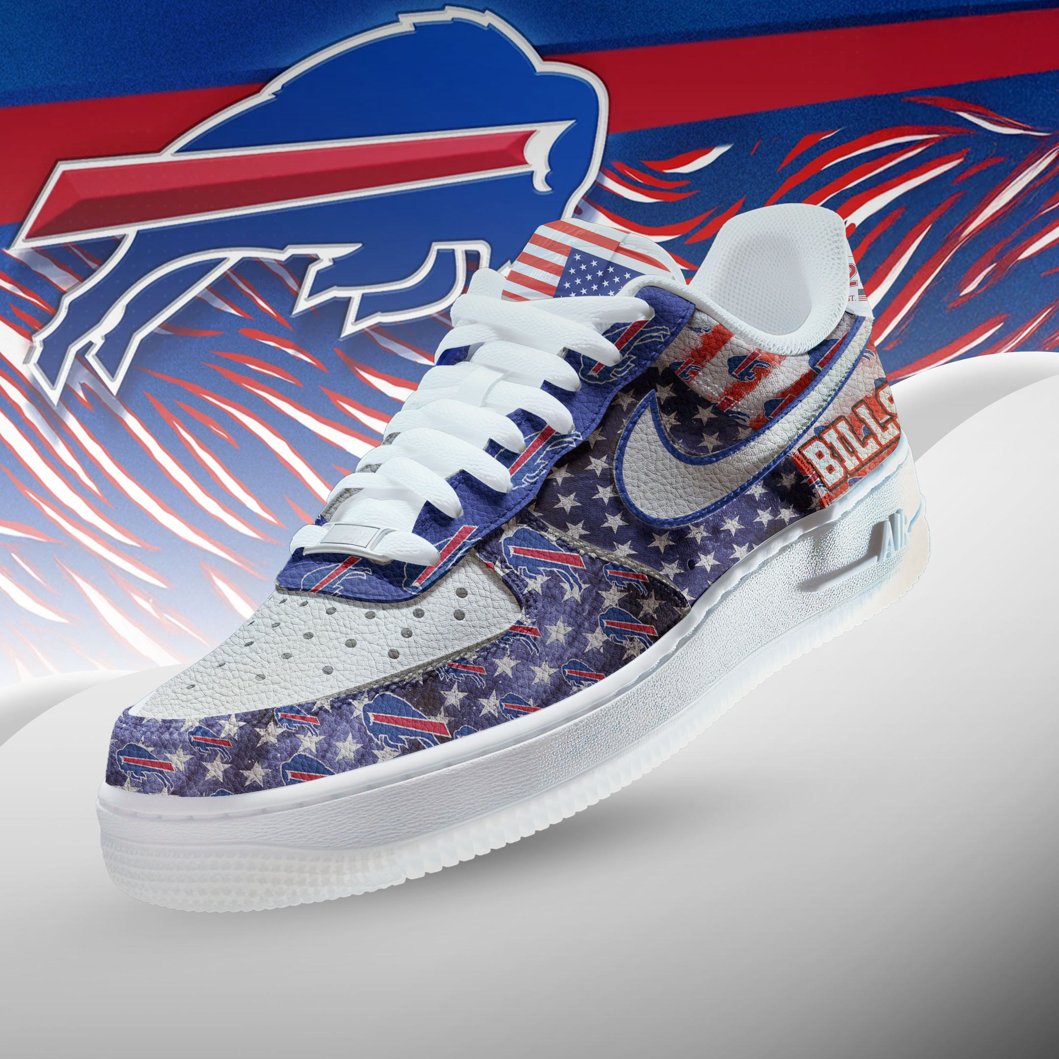 Buffalo Bills | Premium NFL 250 Years Of America AF1 Shoes HY