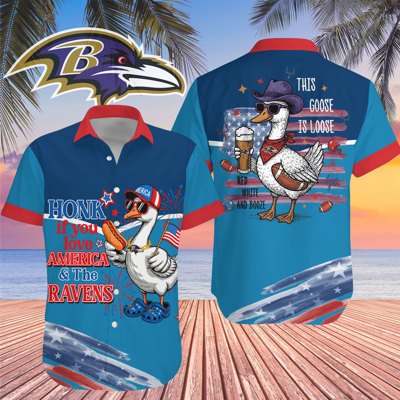 Baltimore Ravens | Premium NFL Goose Hawaiian Shirt HY
