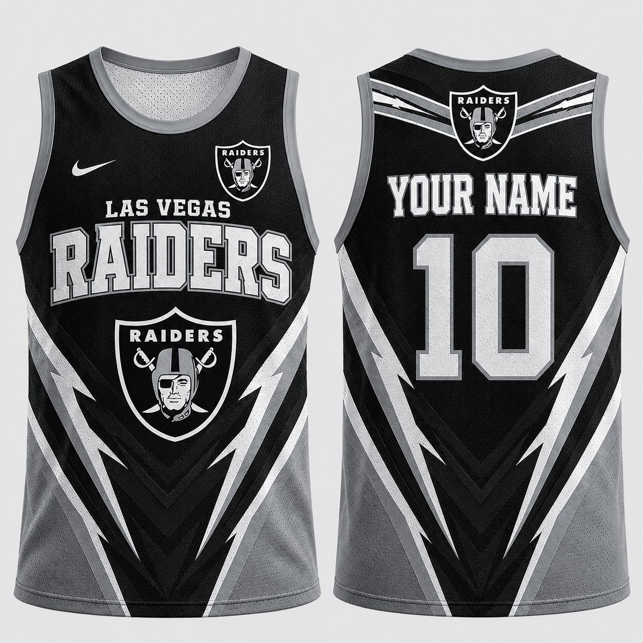 Las Vegas Raiders | Premium NFL Personalized Name Number Fan Pride Tank Top TD