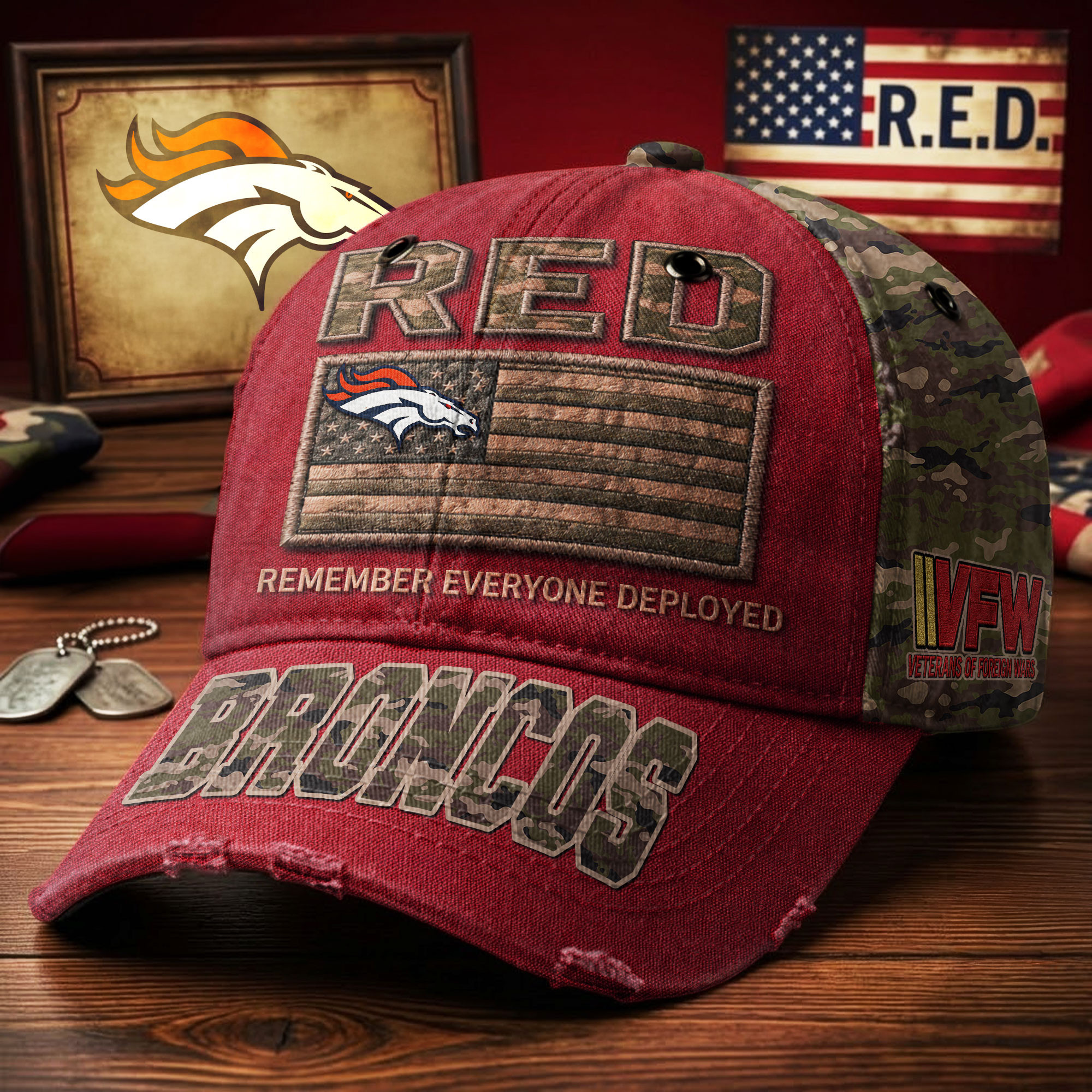 Denver Broncos | Premium NFL Remember Everyone Deployed Classic Cap TD