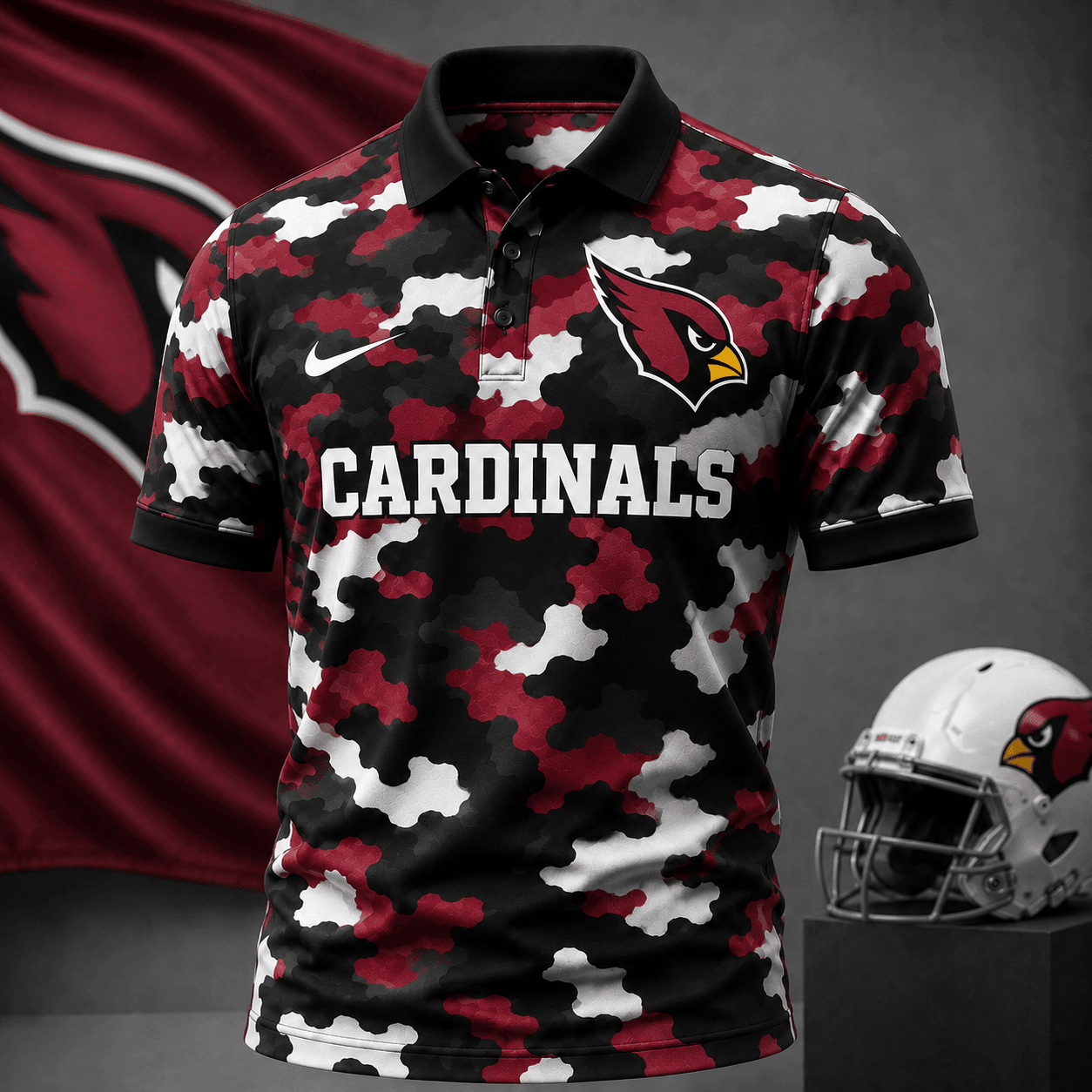 Arizona Cardinals | Premium NFL Camo Polo Shirt NY
