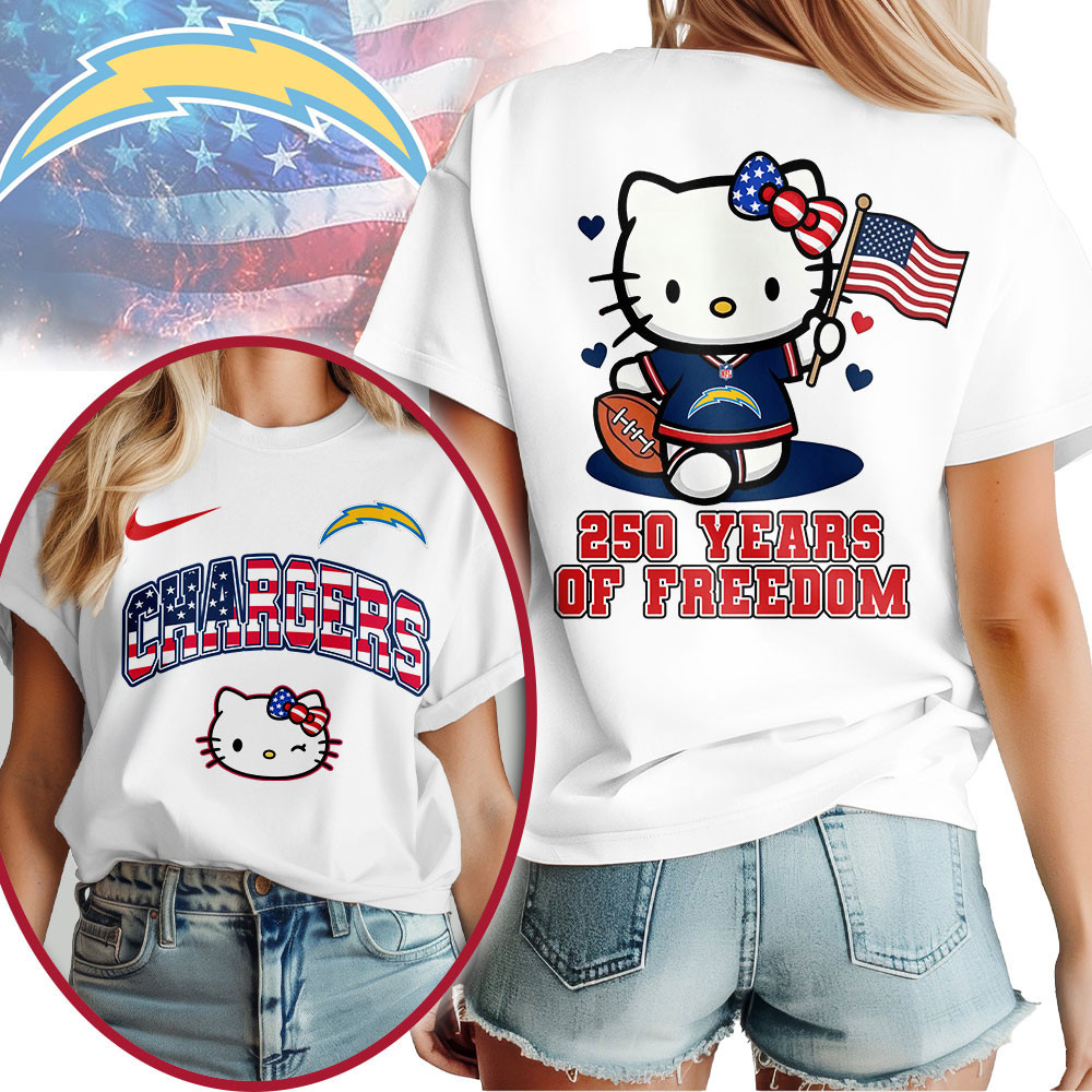 Los Angeles Chargers | Premium NFL Hello Kitty Celebrates 250th Anniversary Women Shirt NP