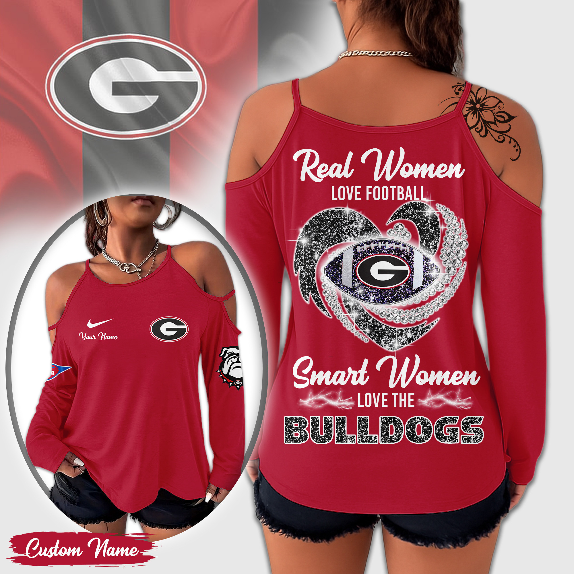 Georgia Bulldogs | Premium NCAA Lady Tshirt TD