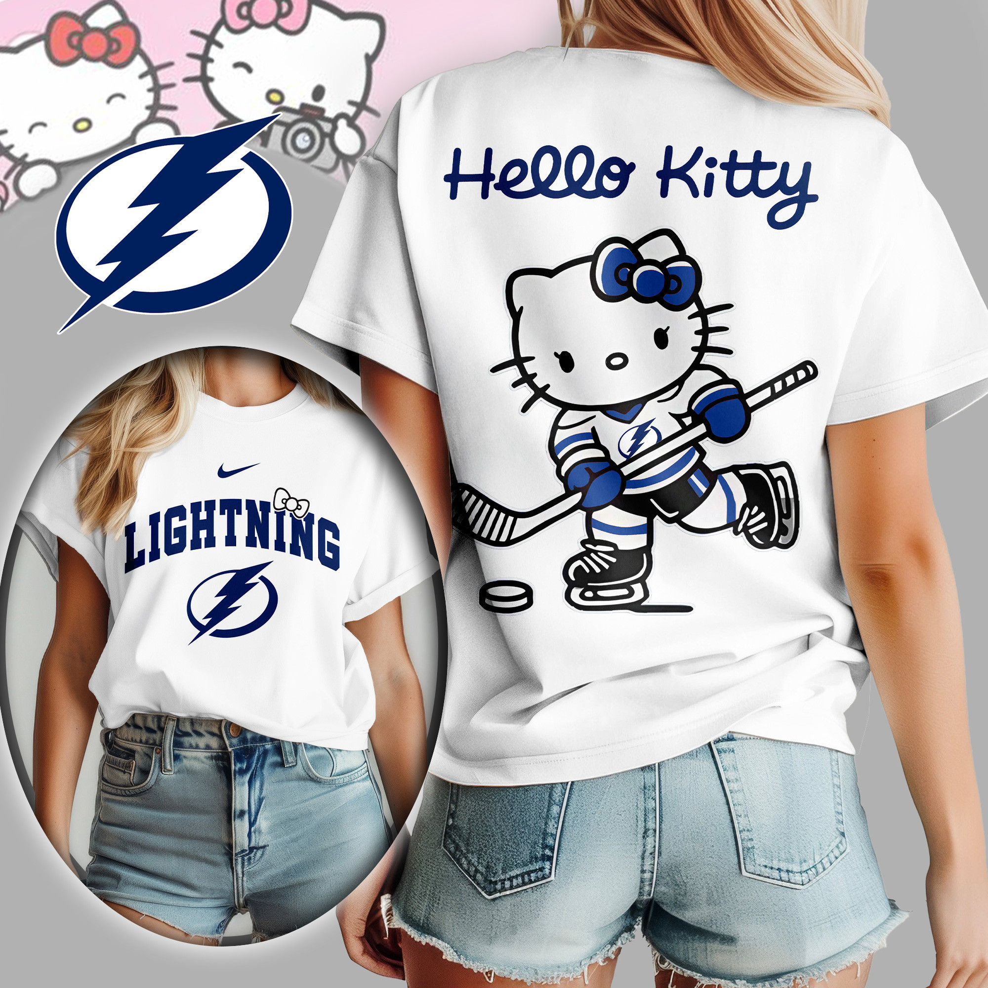 Tampa Bay Lightning | Premium NHL x Hello Kitty Women Shirt TD