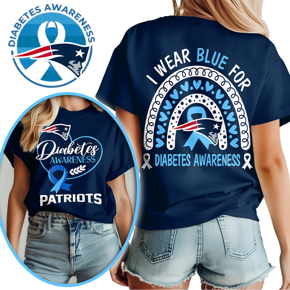 New England Patriots | Premium NFL Diabetes Awareness 3D Shirt HI