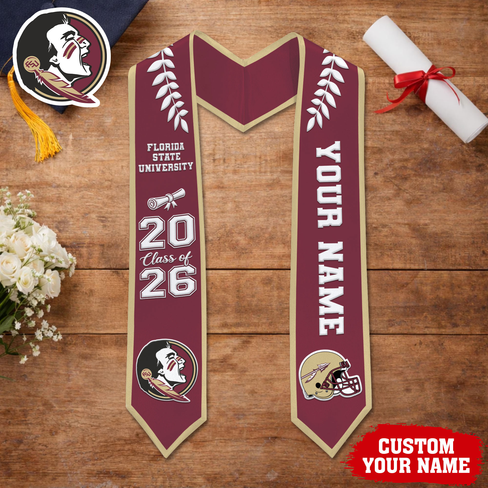 Florida State Seminoles | Premium NCAA Graduation Stole NY
