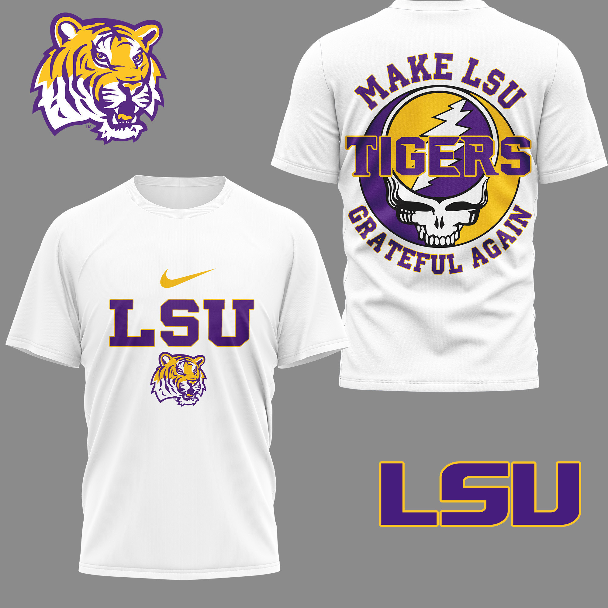 LSU Tigers | Premium NCAA Grateful Game Day 3D Shirt NY