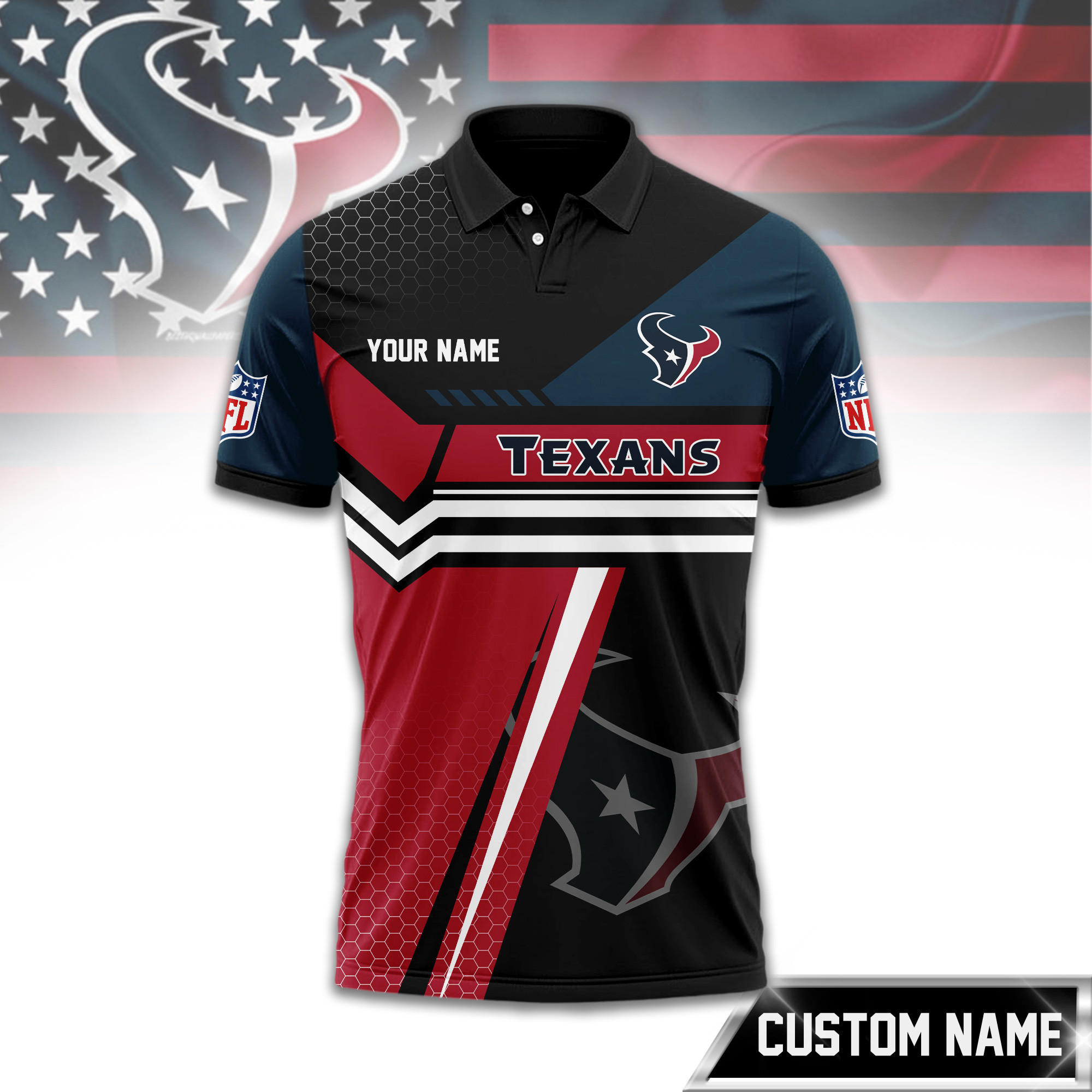 Houston Texans | Premium NFL Inspired Custom Game Day Polo TD
