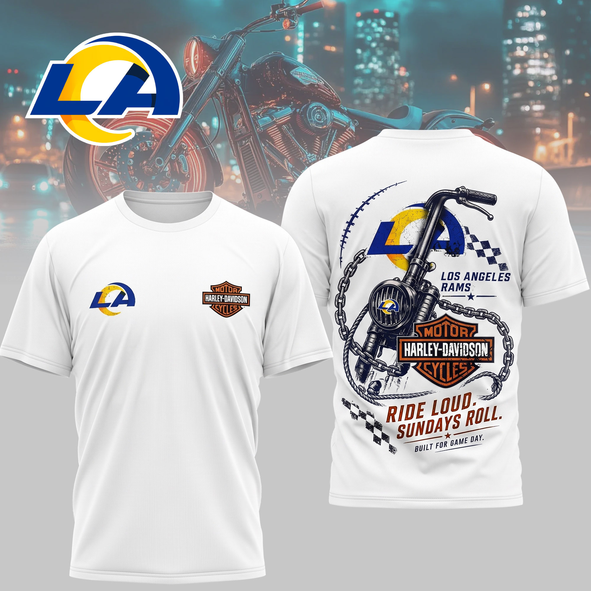 Los Angeles Rams | Premium NFL Ride & Football Team 3D Shirt NTH1