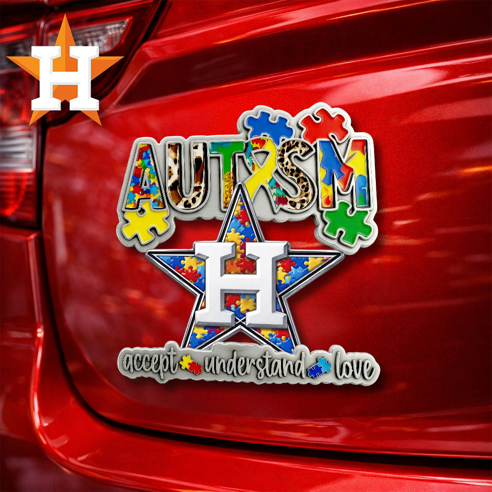 Houston Astros | Premium MLB Autism Awareness Car Name Badge HY
