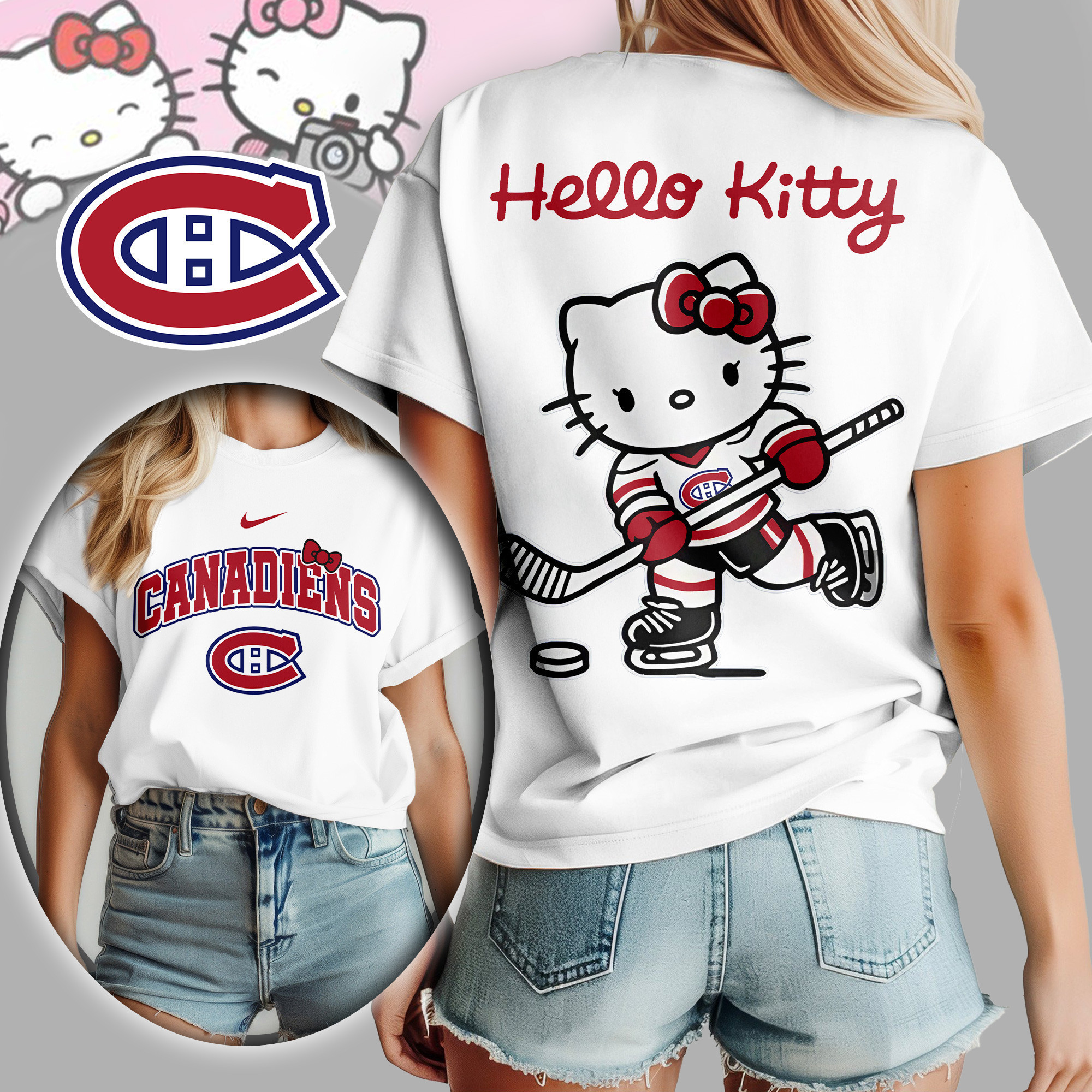 Montreal Canadiens | Premium NHL x Hello Kitty Women Shirt TD