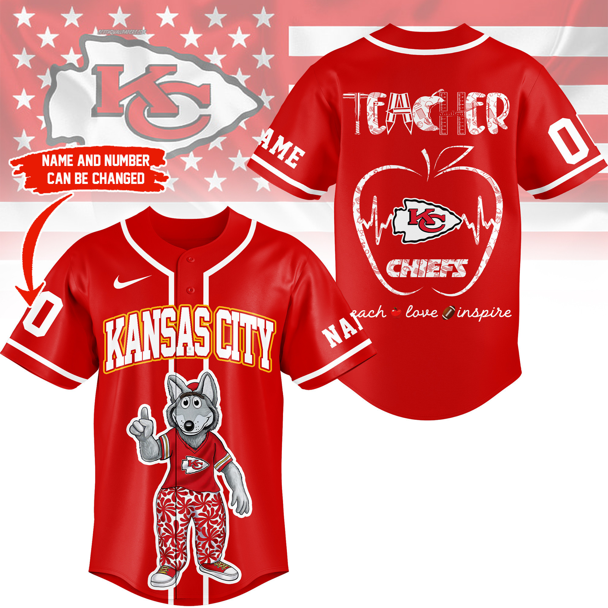 Kansas City Chiefs | Premium NFL Teacher Appreciation Month Jersey Shirt NY