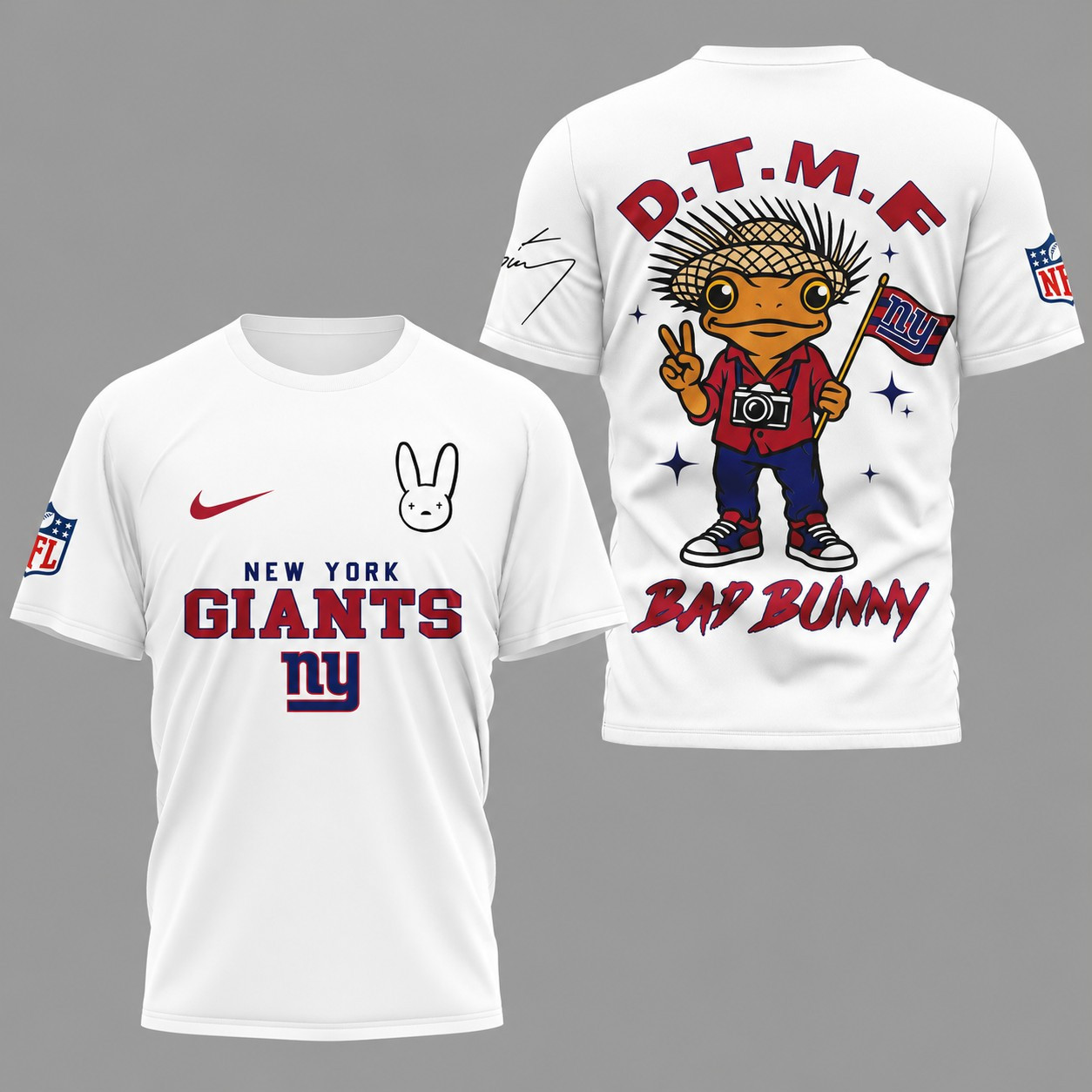 New York Giants | Premium NFL Bad Bunny 3D Shirt TD