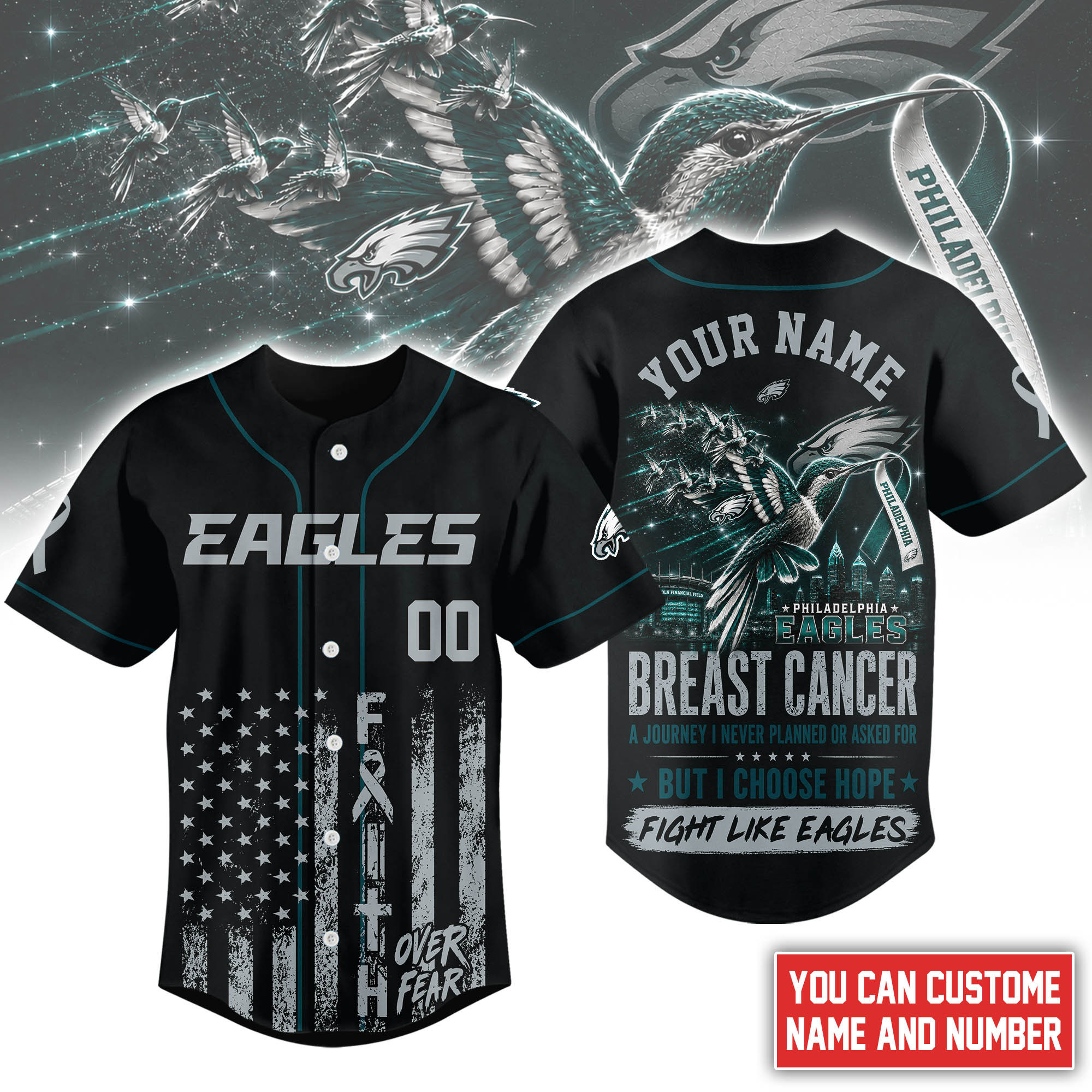 Philadelphia Eagles | Premium NFL Hope Over Fear Jersey NTH1