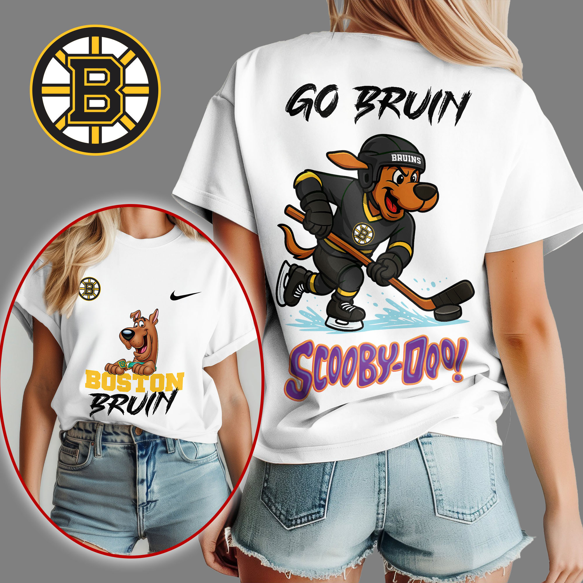 Boston Bruins | Premium NHL Scooby-Doo Fan Women's Shirt NY