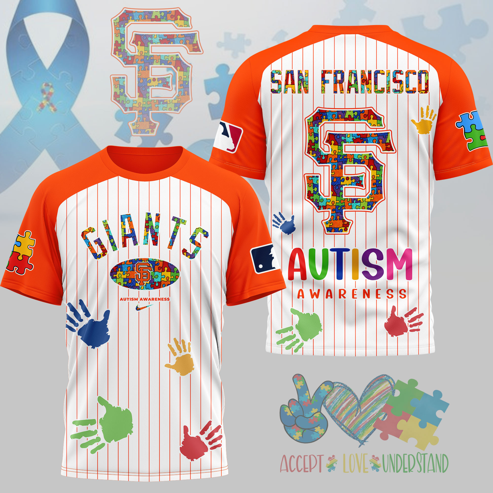 San Francisco Giants | Premium MLB Autism Support 3D Shirt NY