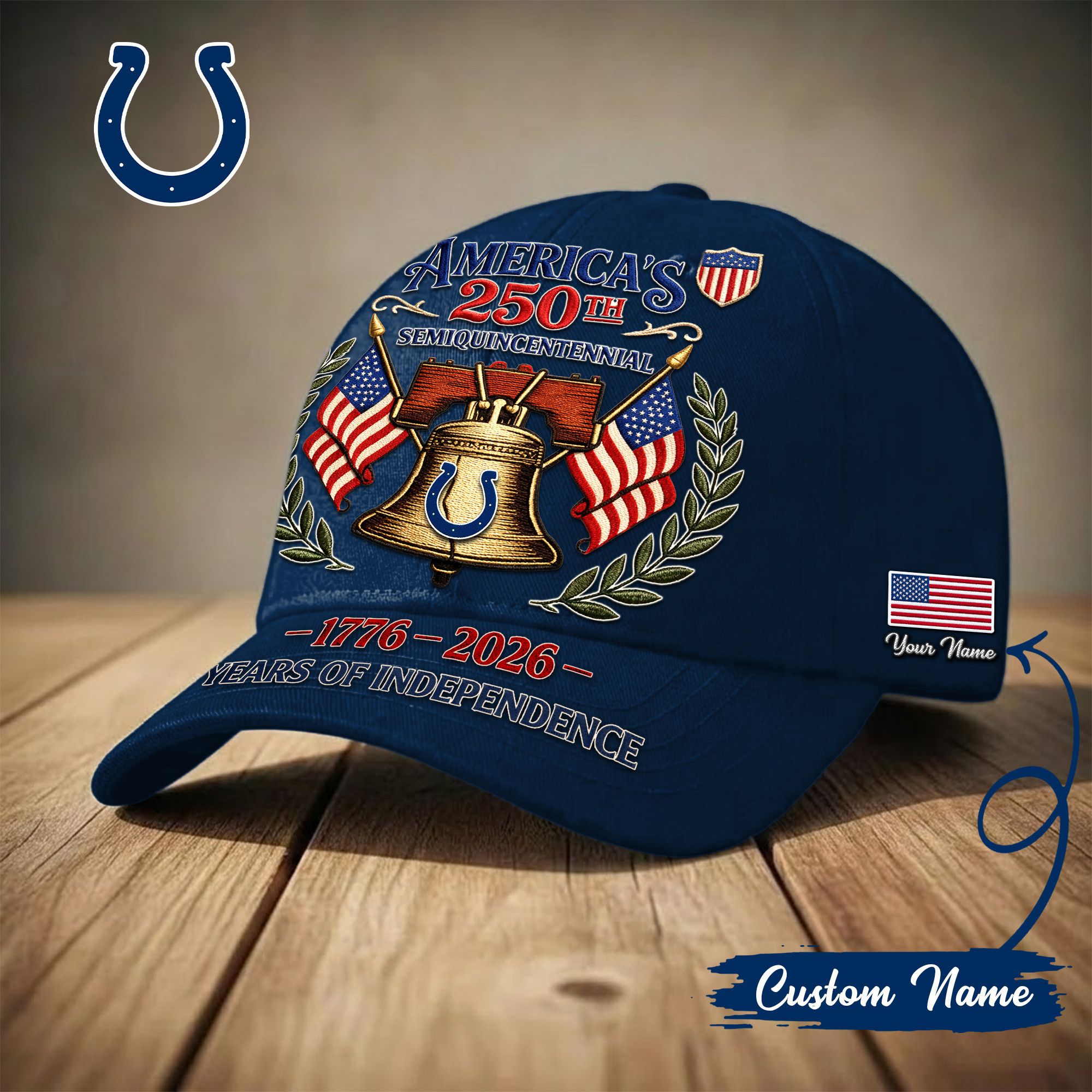 Indianapolis Colts | Premium NFL 1776-2026 Years Of Independence Classic Cap TD