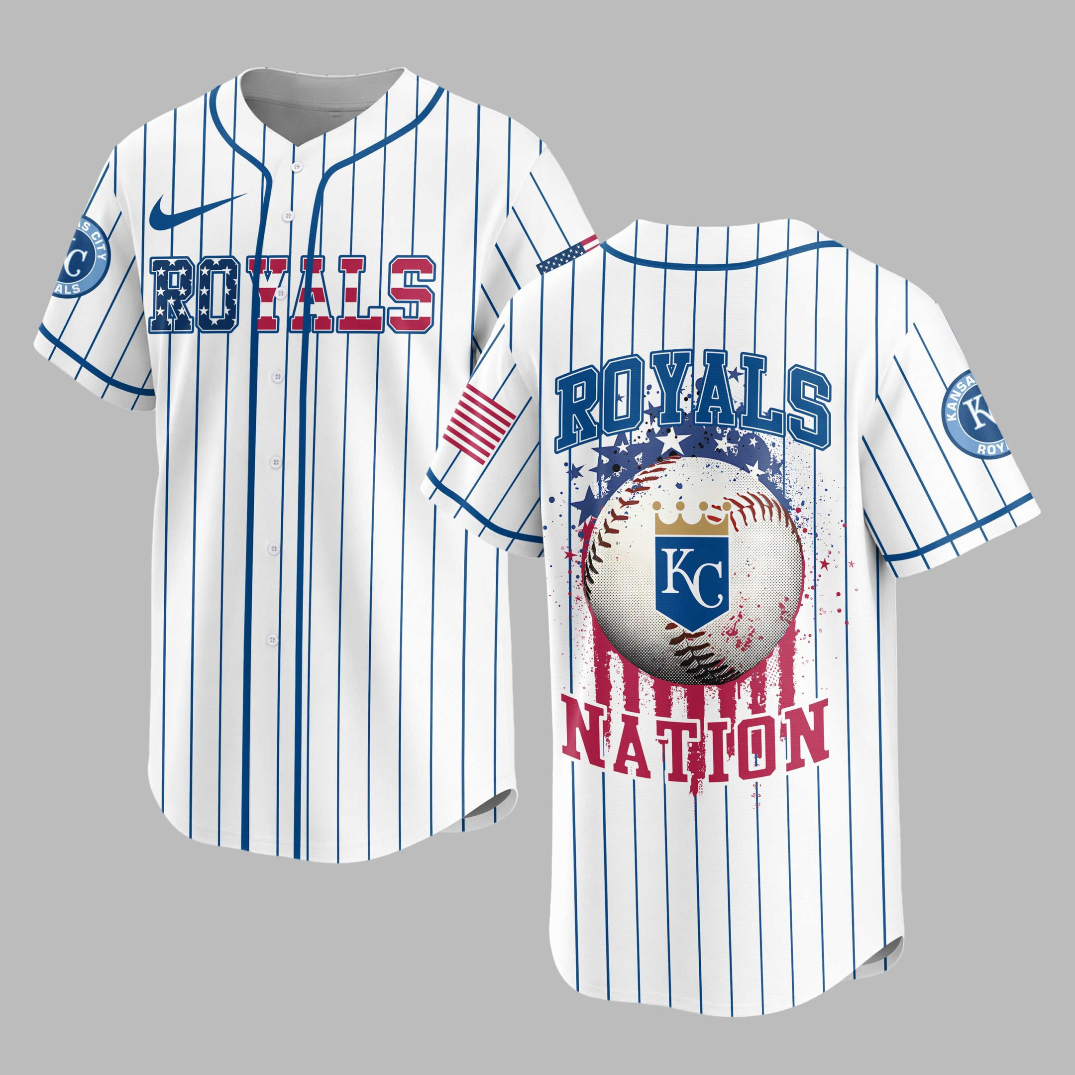 Kansas City Royals | MLB USA Flag Edition Premium Baseball Jersey