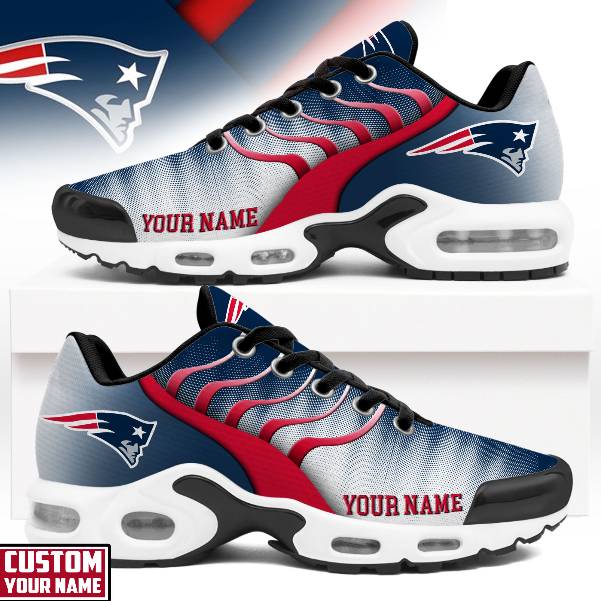 New England Patriots | Premium NFL Endzone Runner Air Max Shoes NTH1