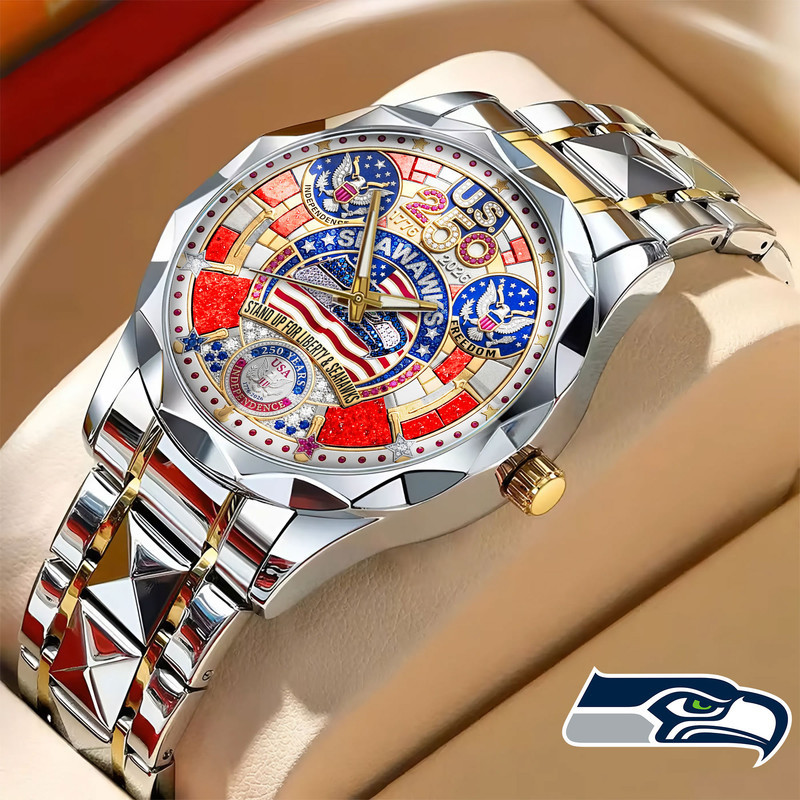 Seattle Seahawks | Prermium NFL 250 Years Of America Fashion Design Men Watch HY