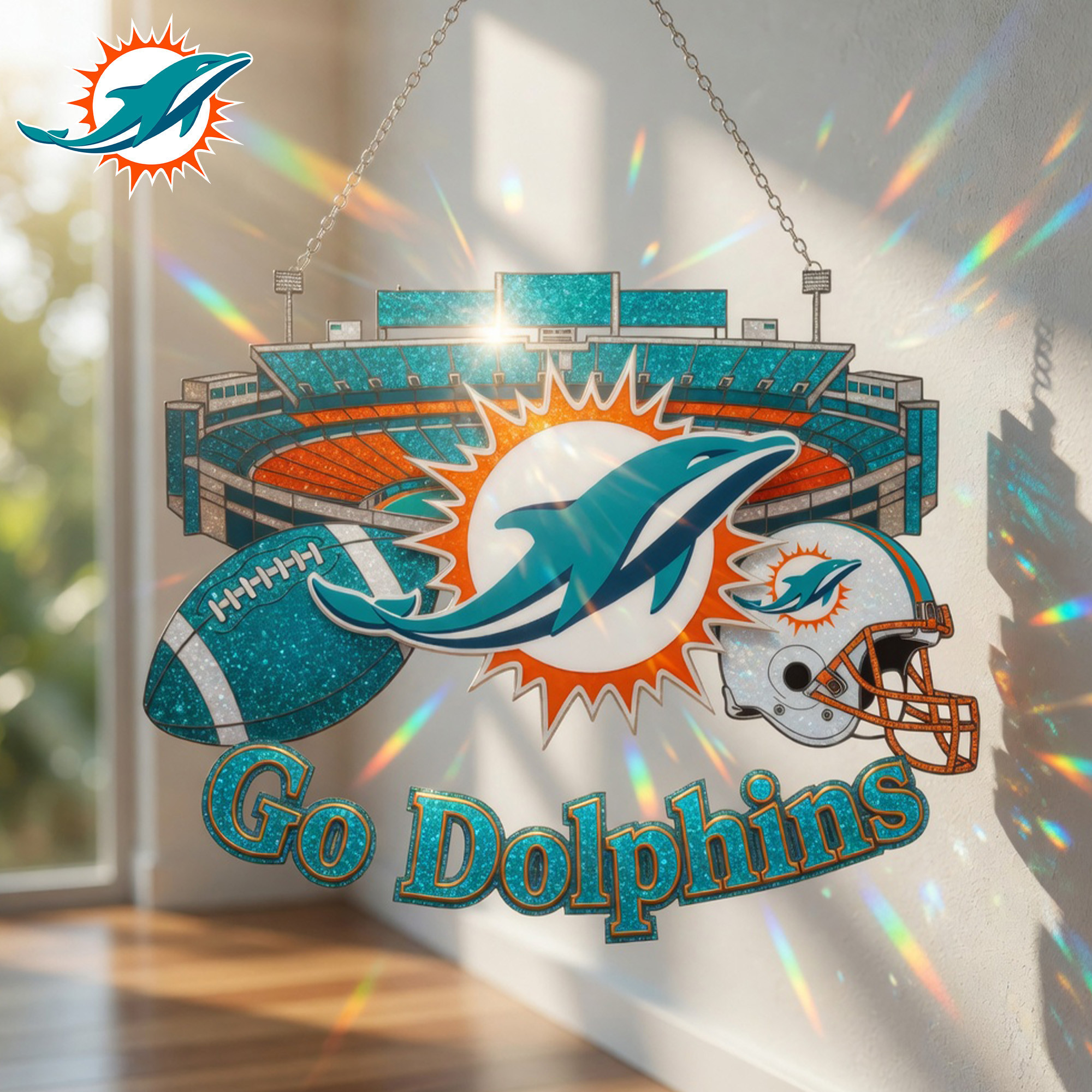 Miami Dolphins | Premium NFL Game Day Suncatcher NY