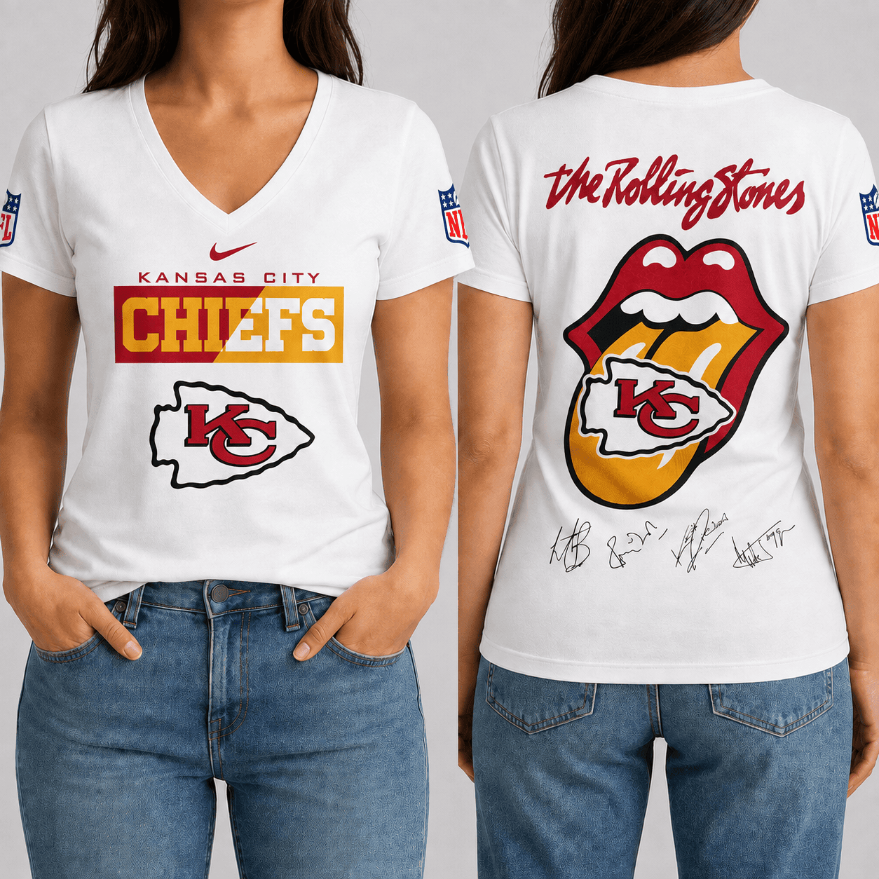 Kansas City Chiefs | Premium NFL Rock 'n' Roll Spirit T-Shirt TD