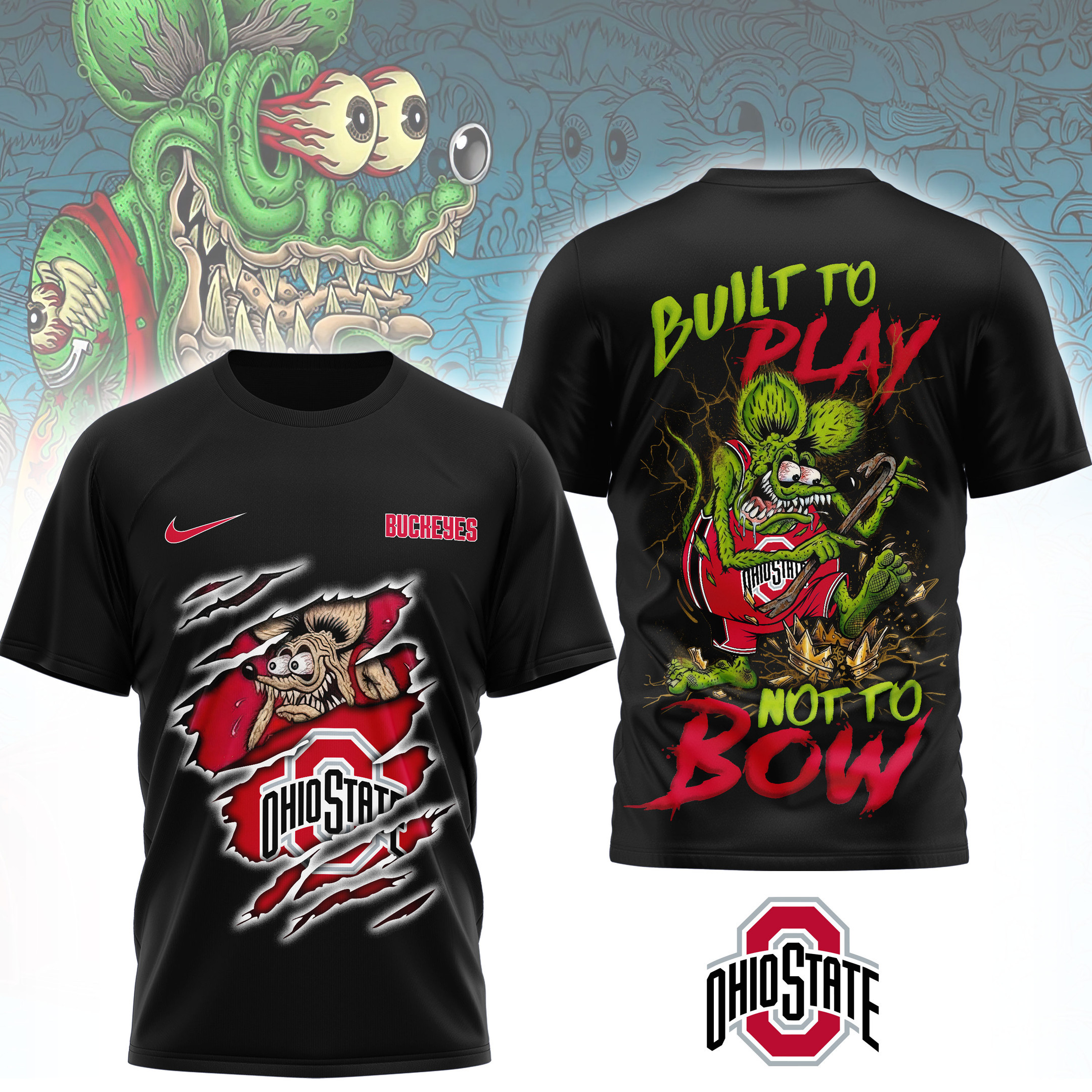 Ohio State Buckeyes | Premium NCAA Varsity Savage 3D Shirt NTH1