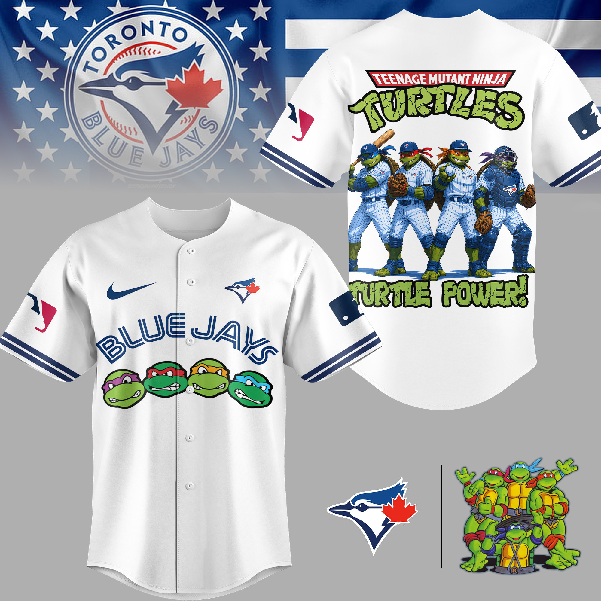 Toronto Blue Jays | Premium MLB Teenage Mutant Ninja Turtles Jersey TD