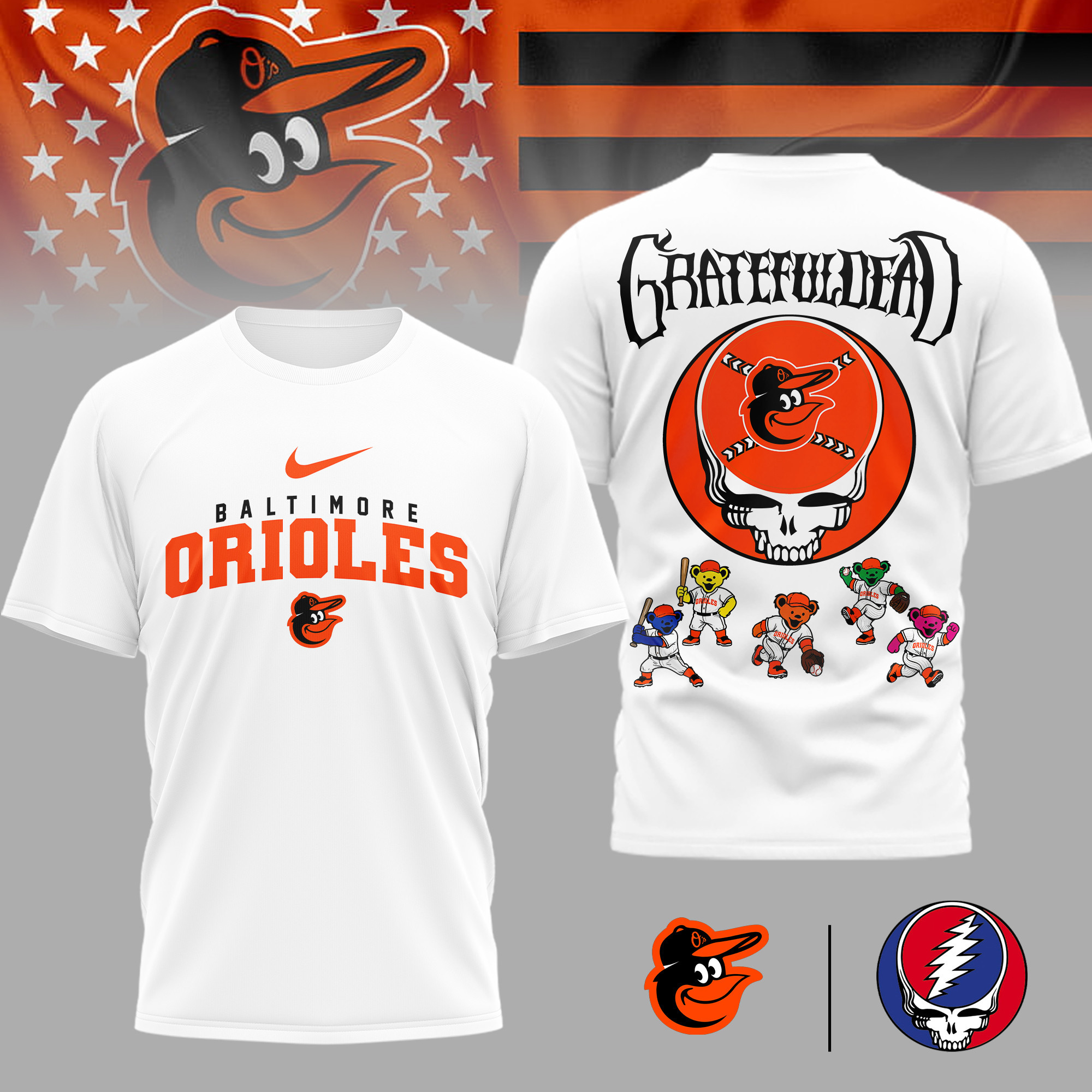 Baltimore Orioles | Premium MLB Deadhead 3D Shirt TD