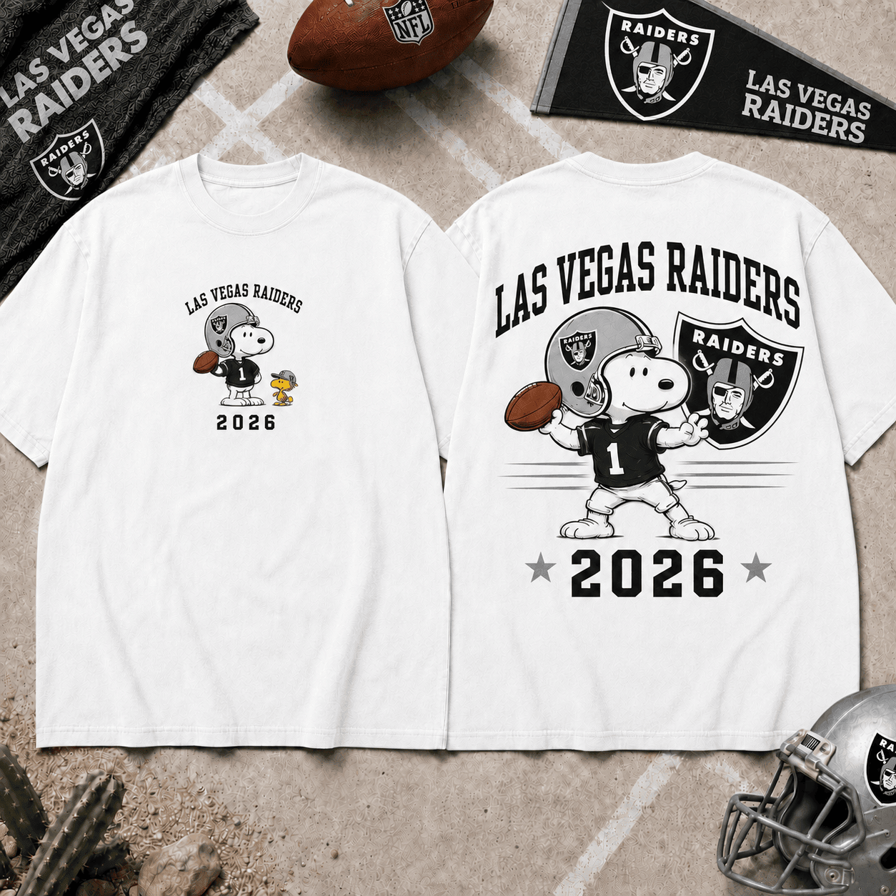 Las Vegas Raiders | Premium Snoopy NFL Football 2026 3D Shirt For Football Fans NNK