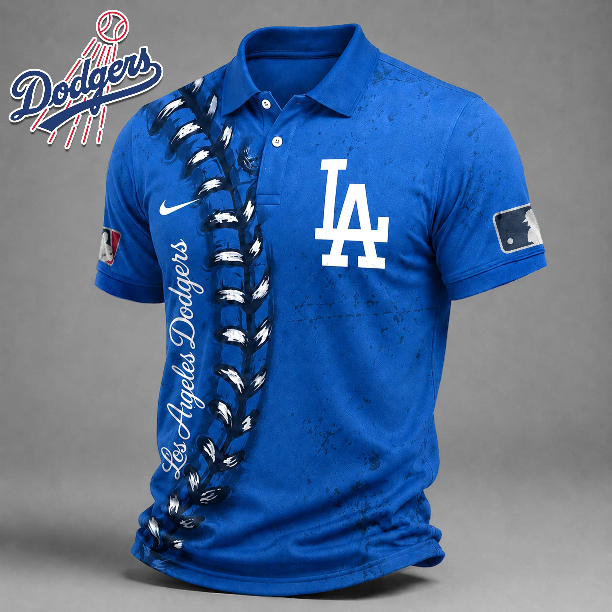 Los Angeles Dodgers | Premium MLB Baseball Stitch Polo Shirt