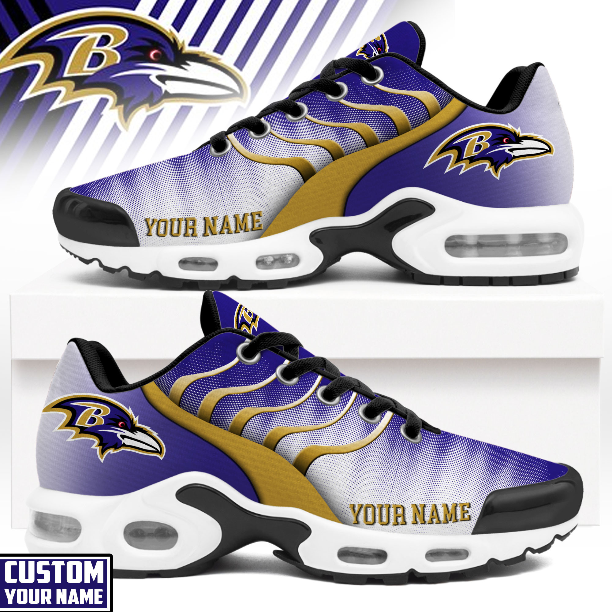 Baltimore Ravens | Premium NFL Endzone Runner Air Max Shoes NTH1