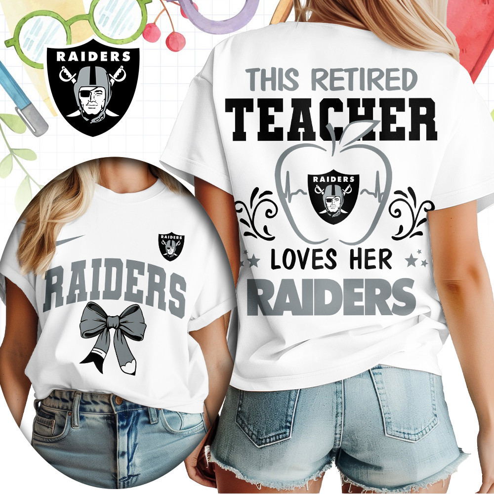Las Vegas Raiders | Premium NFL Retired Teacher Women T-Shirt TD