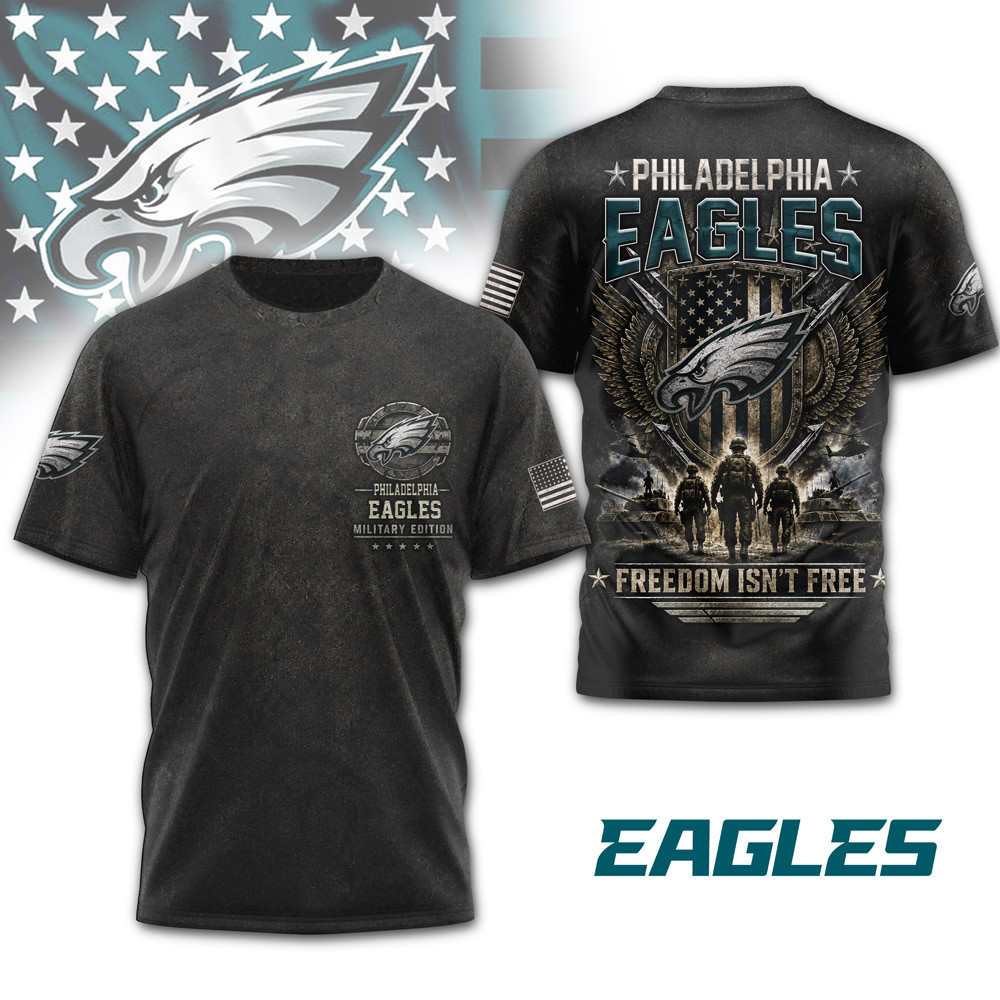 Philadelphia Eagles | Premium NFL Freedom Team Military 3D Shirt NTH1