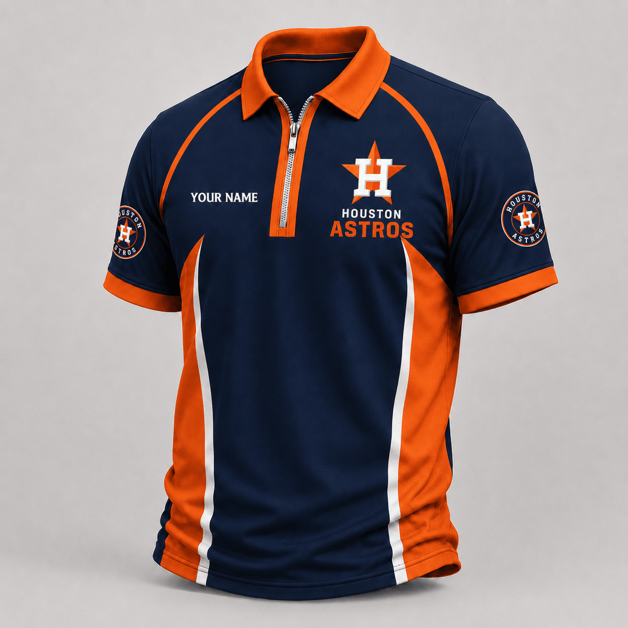 Houston Astros | Premium MLB Performance Zipper Polo Shirt