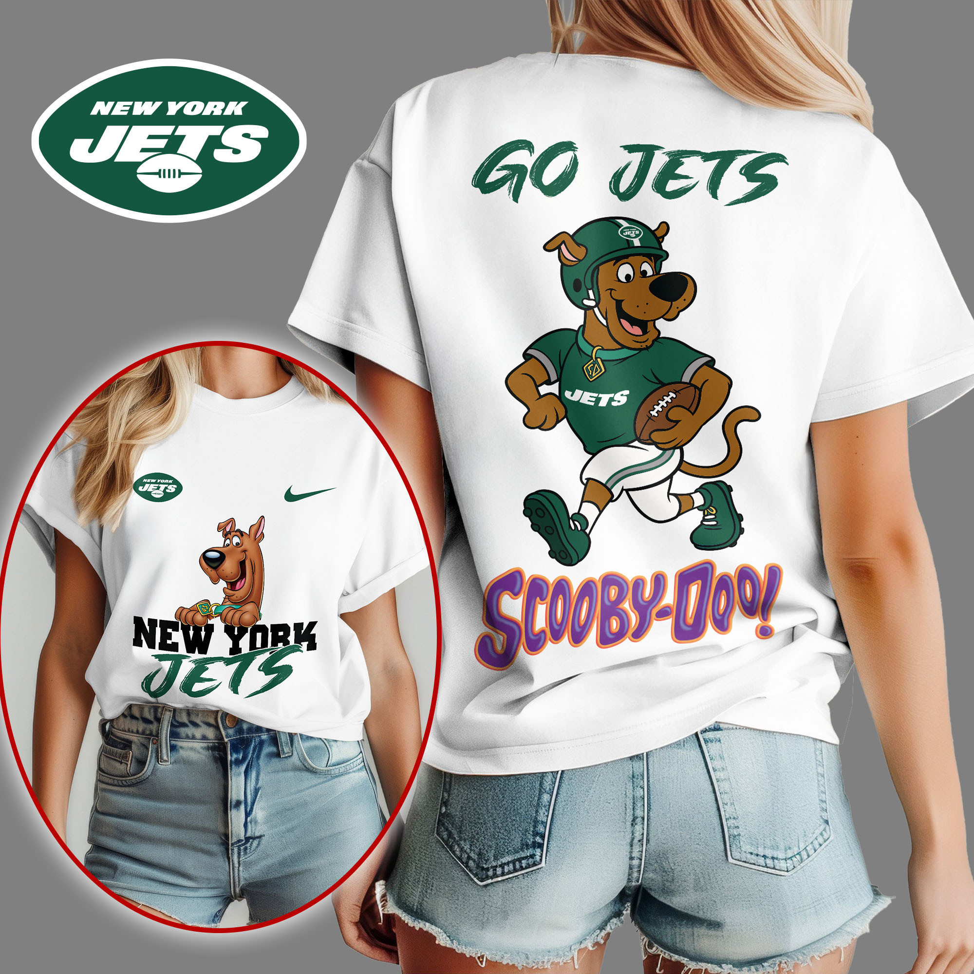 New York Jets | Premium NFL Scooby-Doo Fan Women's Shirt NY