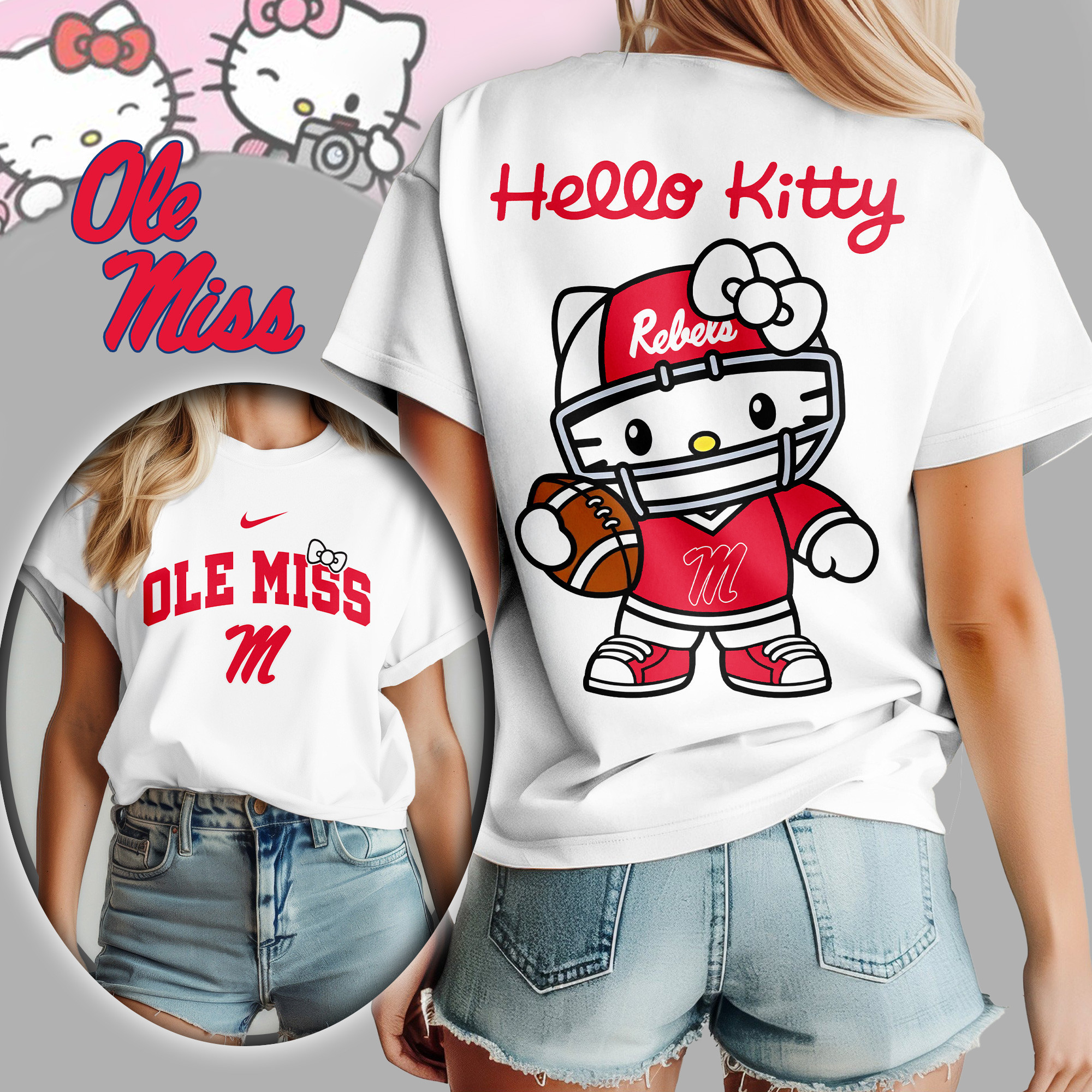 Ole Miss Rebels | Premium NCAA Hello Kitty Women's Shirt TD