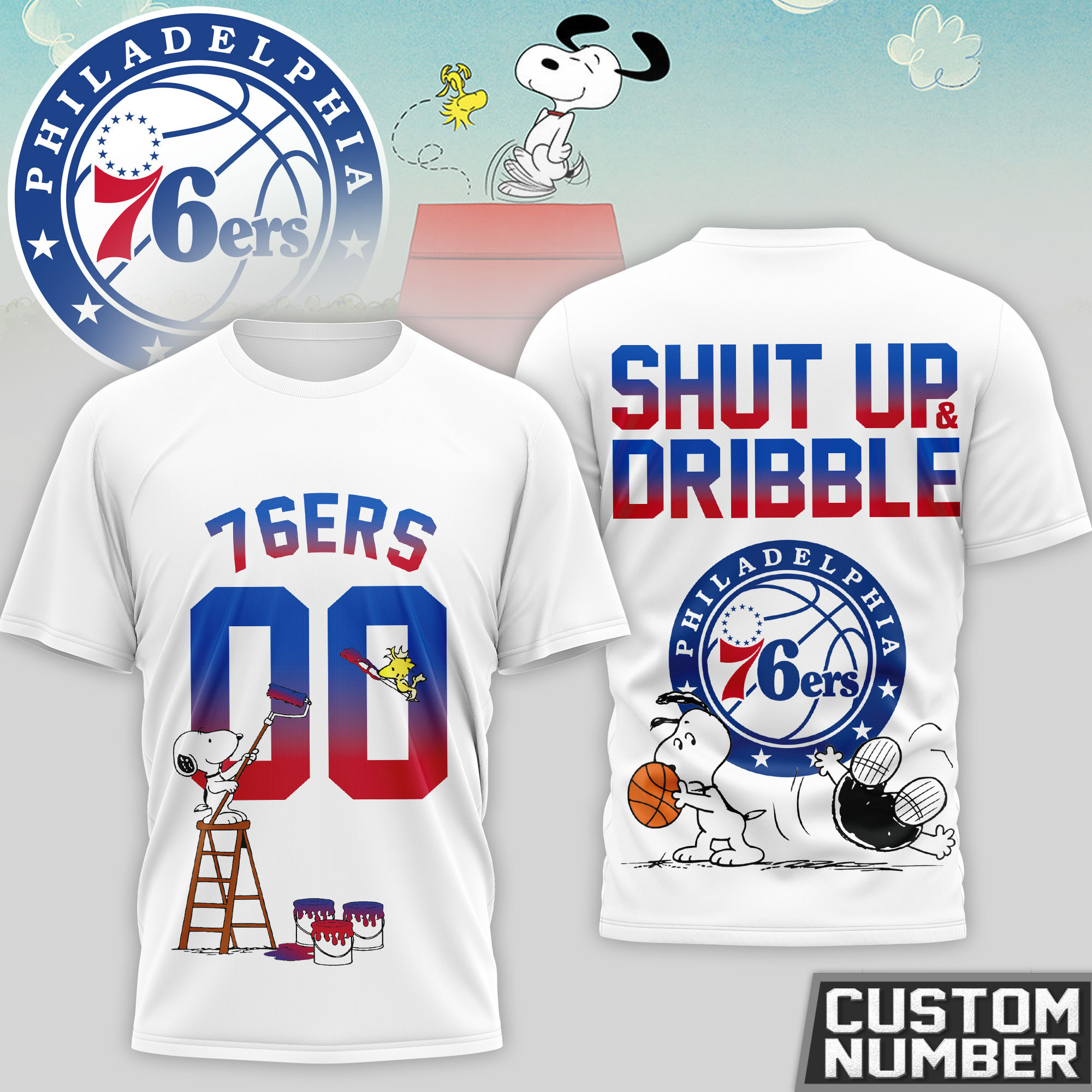 Philadelphia 76ers | Premium NBA Snoopy 3D Shirt HY