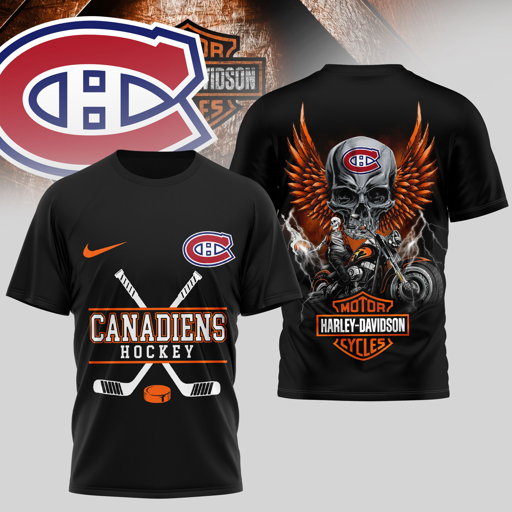 Montreal Canadiens | Premium NHL Harley Davidson 3D Shirt TD