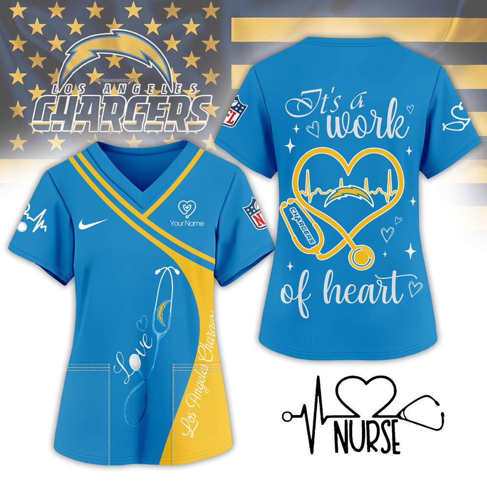 Los Angeles Chargers | Premium NFL Nurse Pride 3D Shirt NY