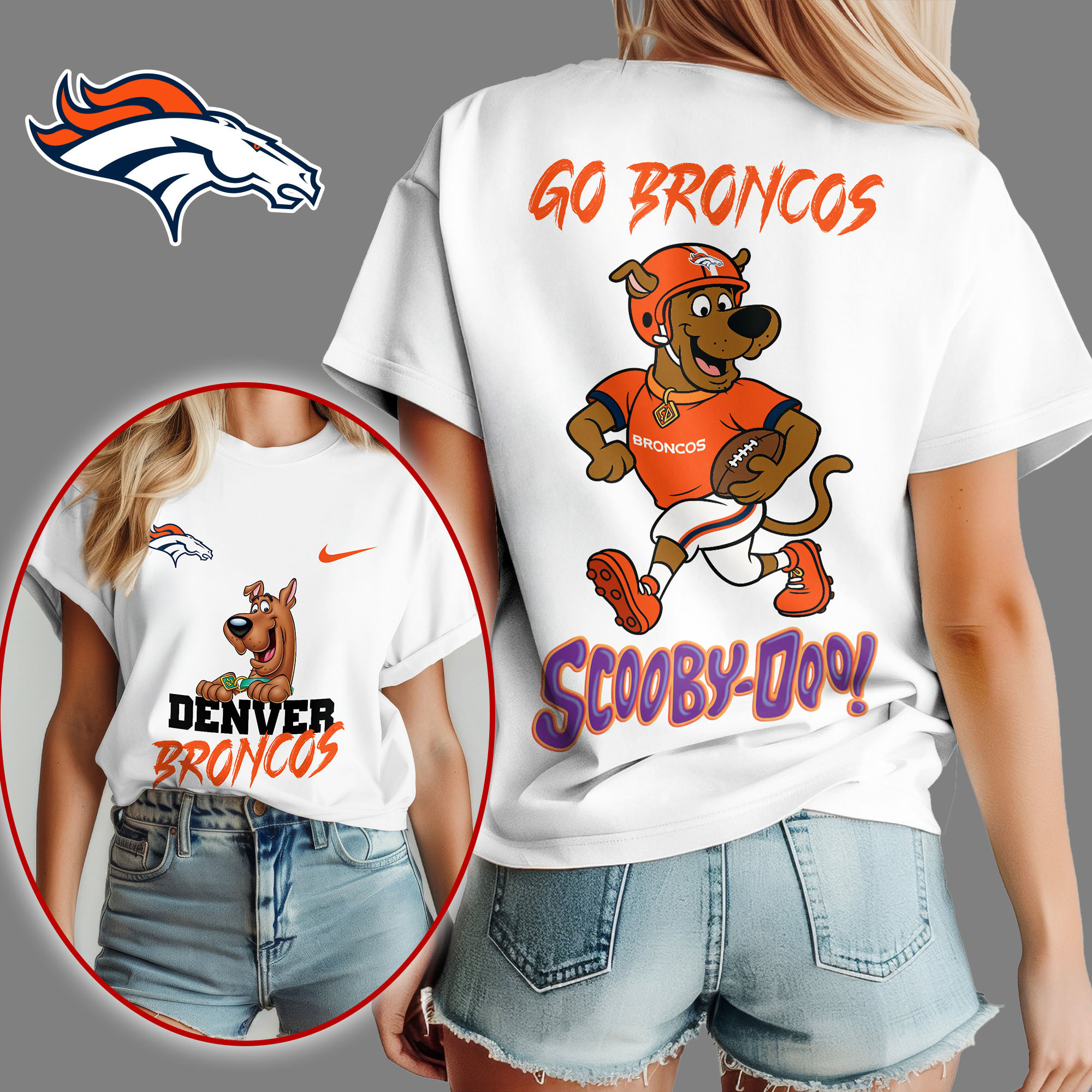 Denver Broncos | Premium NFL Scooby-Doo Fan Women's Shirt NY