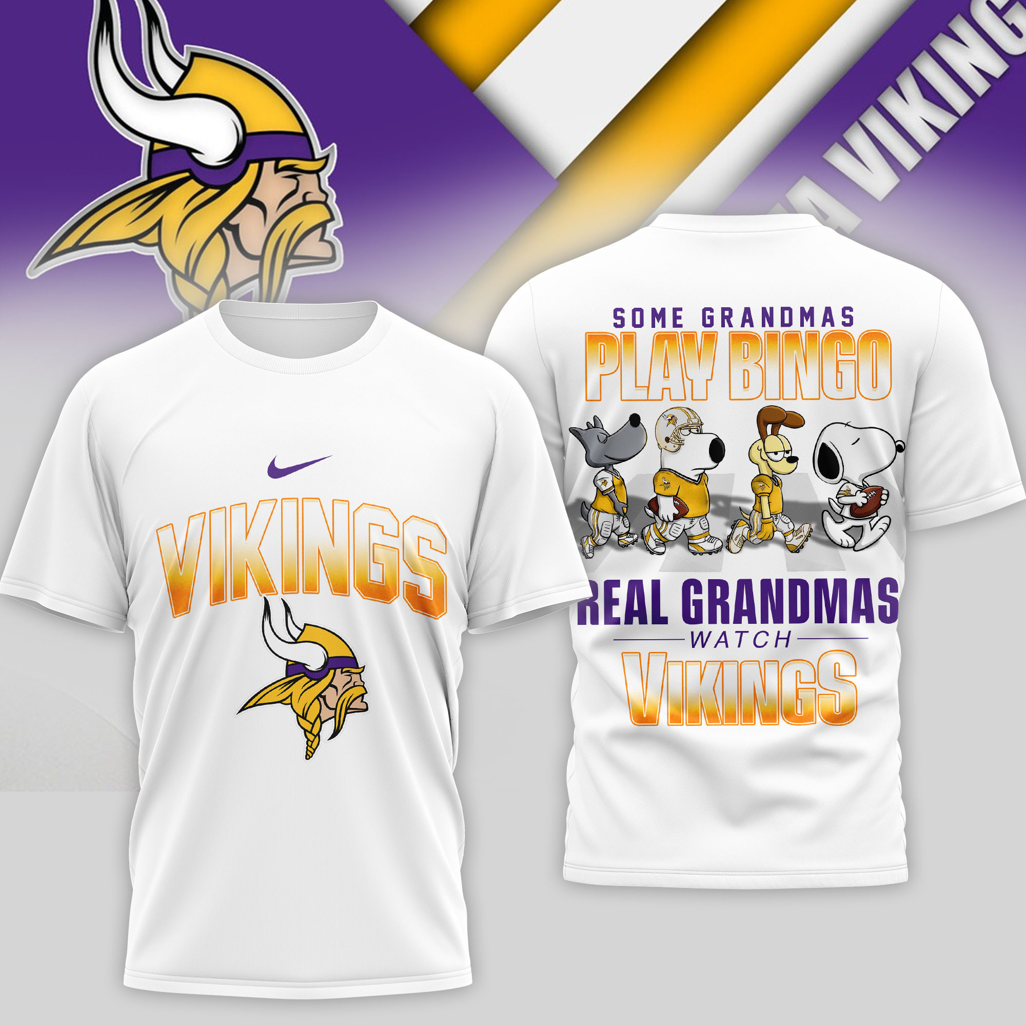 Minnesota Vikings | Premium NFL Prime Time 3D Shirt NTH1