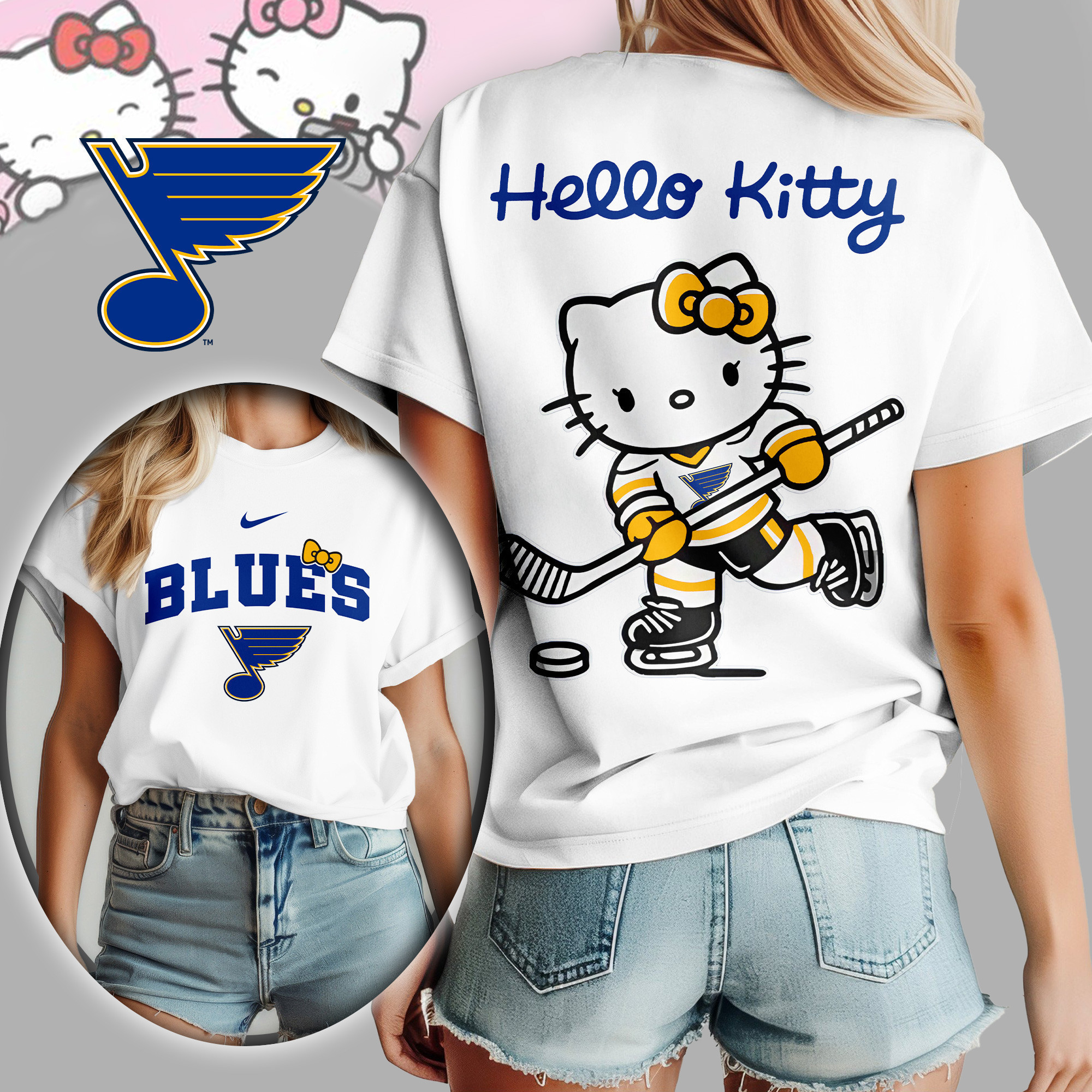 St. Louis Blues | Premium NHL x Hello Kitty Women Shirt TD