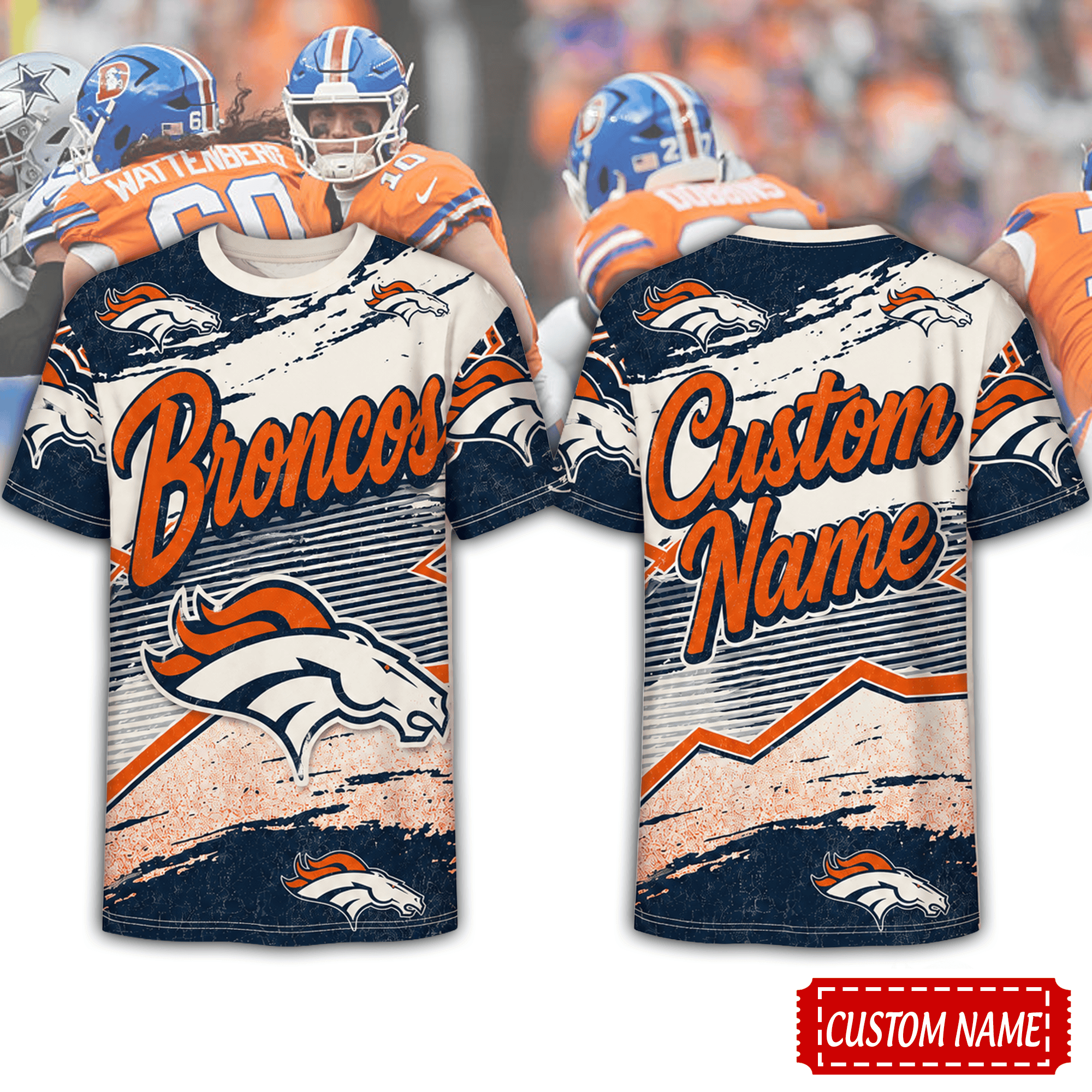 Denver Broncos | Premium NFL Team Energy Custom 3D Shirt NTH1