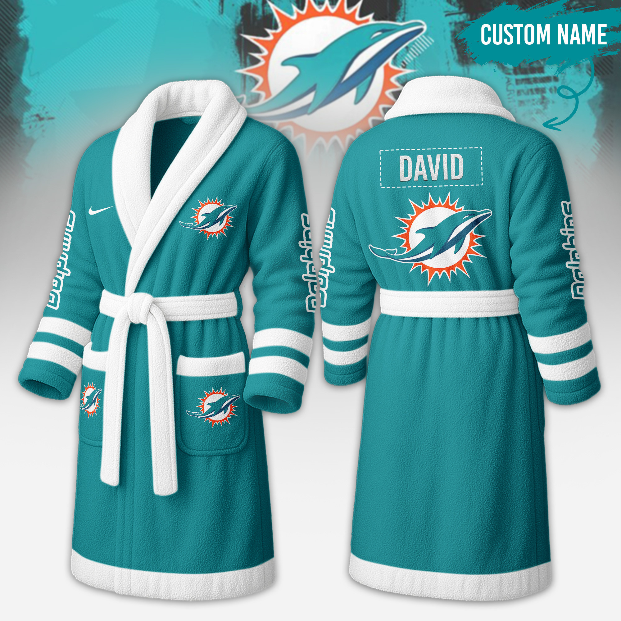 Miami Dolphins | Premium NFL Fleece Bathrobe TD