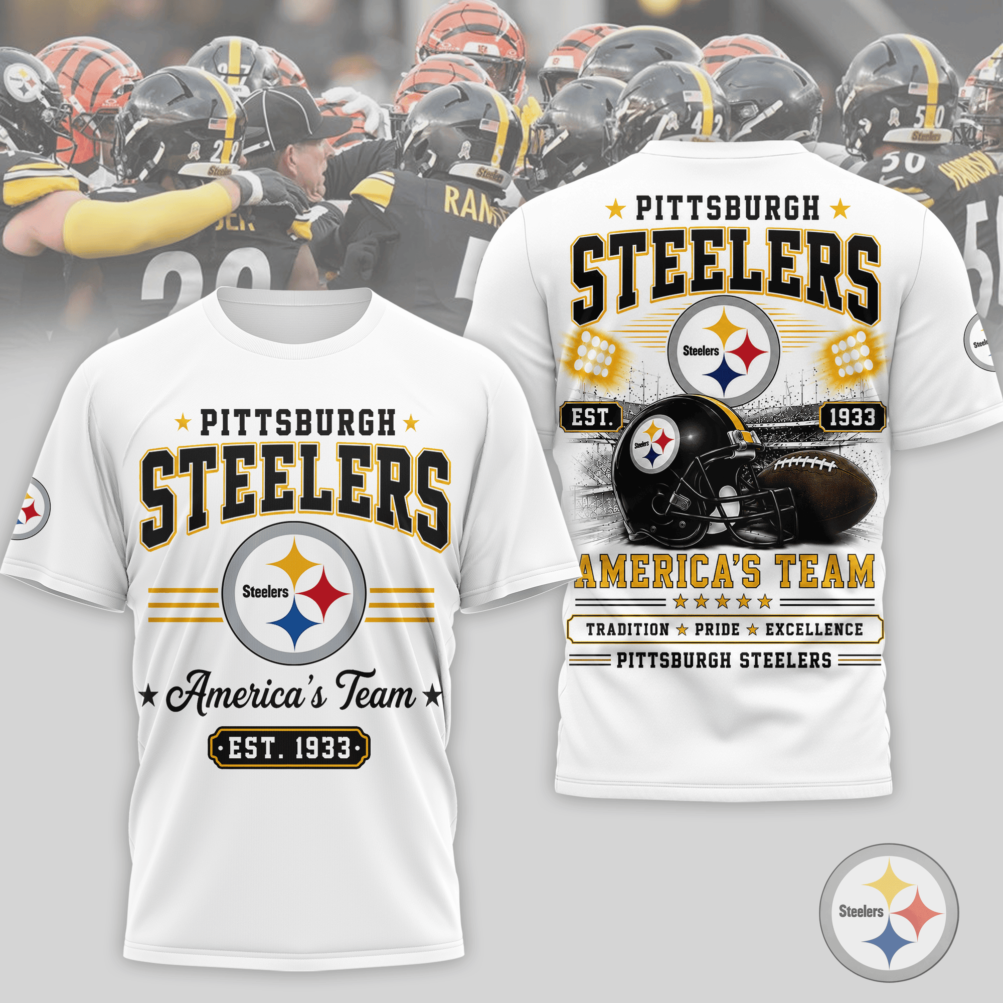 Pittsburgh Steelers | Premium NFL Team Tradition Pride 3D Shirt NTH1