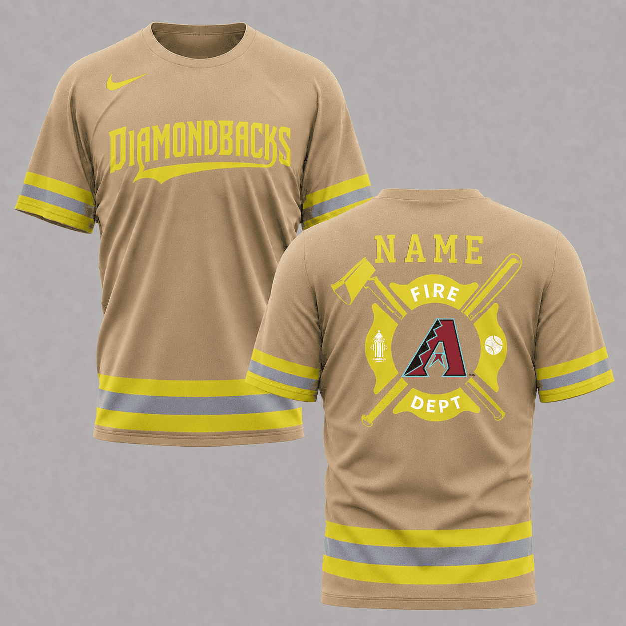 Arizona Diamondbacks | MLB x Personalized Firefighters Hi-vis 3D Shirt